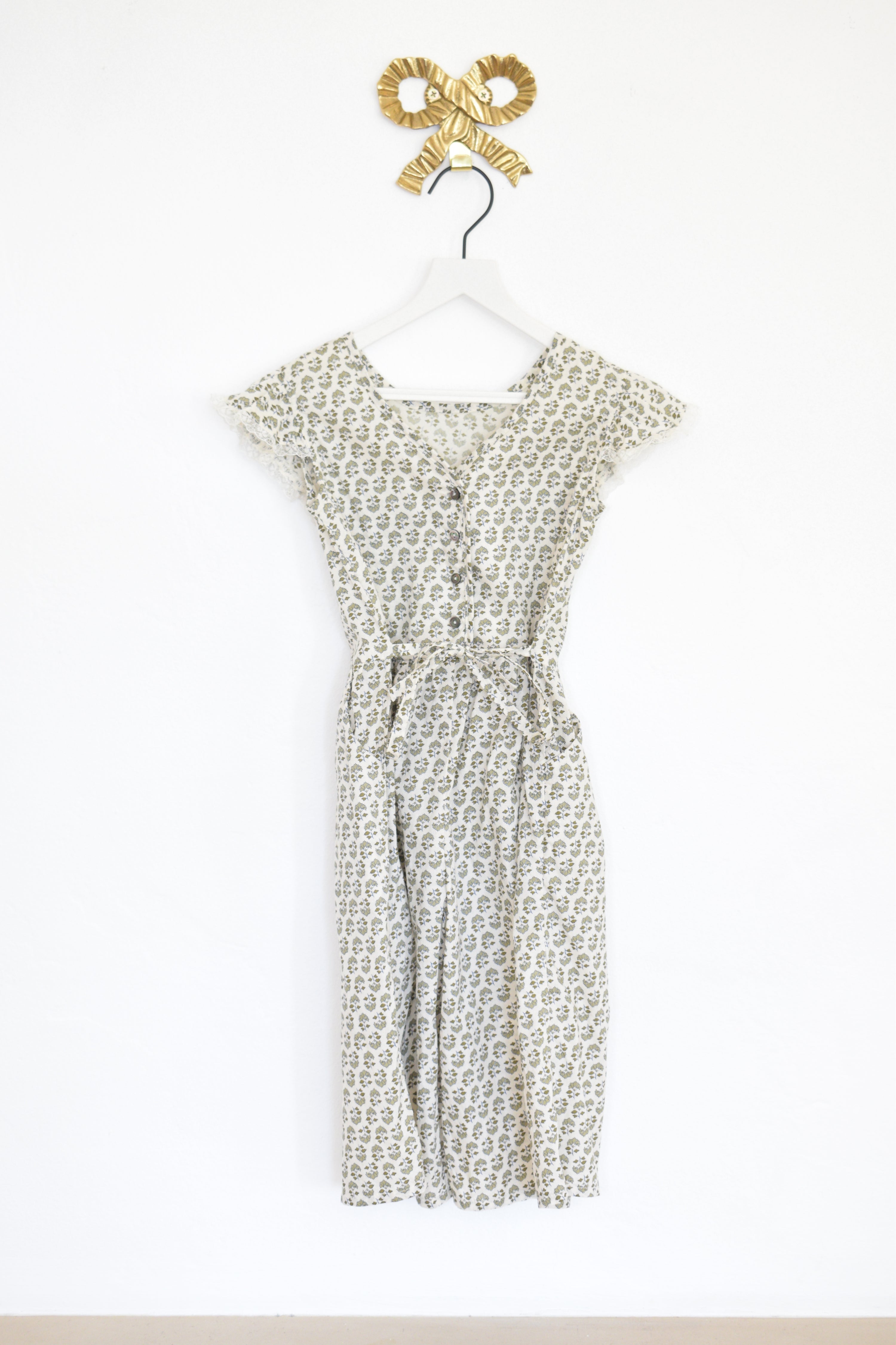Louisiella Green Floral Playsuit / 3T