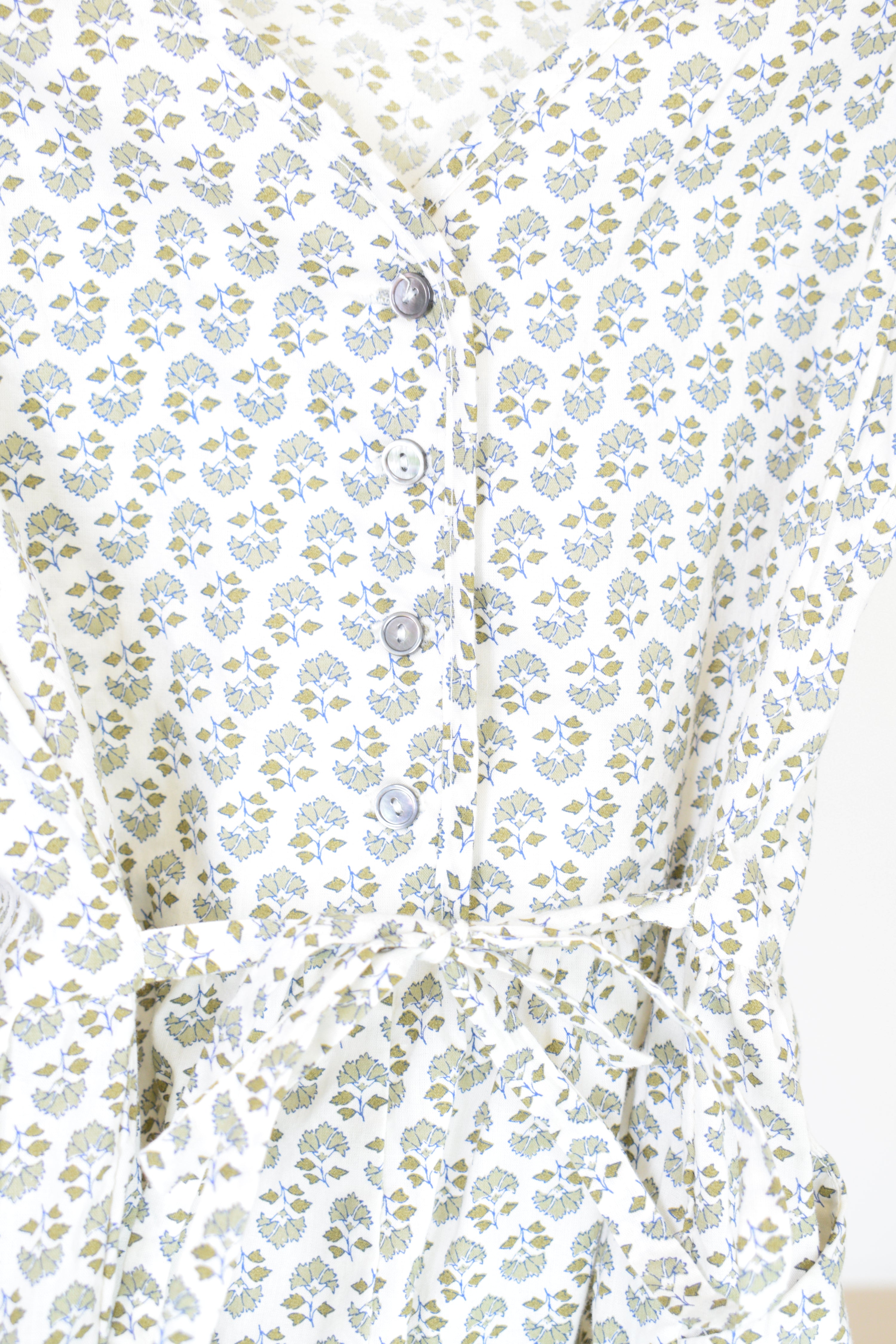 Louisiella Green Floral Playsuit / 3T