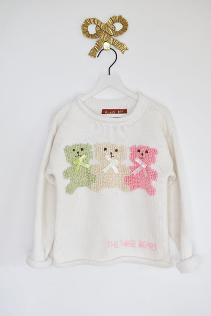 vintage Auntie M's 3 Bears Sweater / Youth M