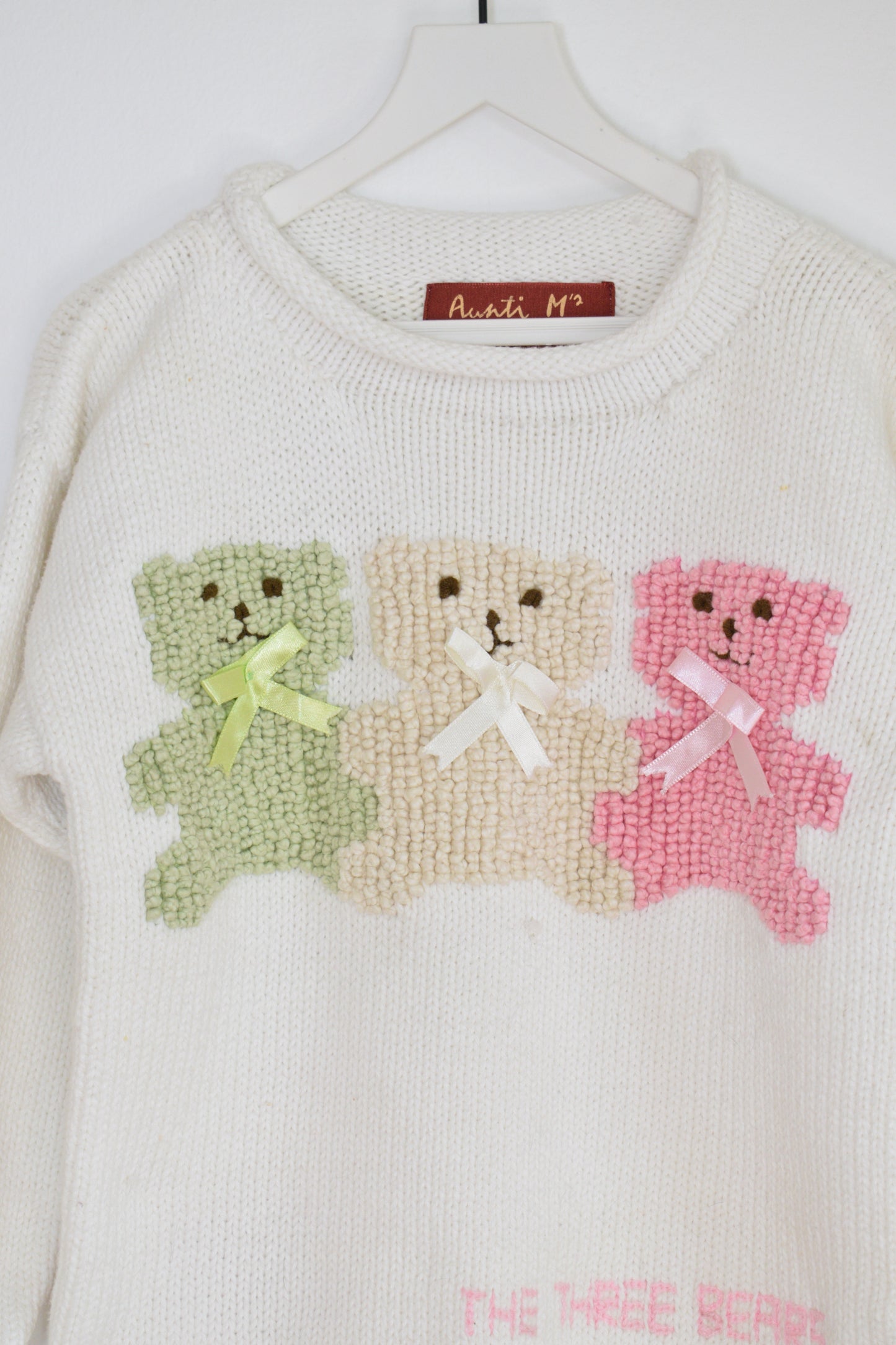vintage Auntie M's 3 Bears Sweater / Youth M