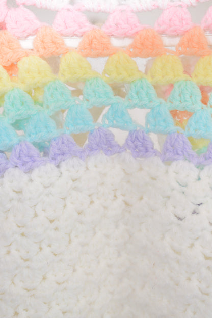 vintage hand-knit booties and shawl / Newborn