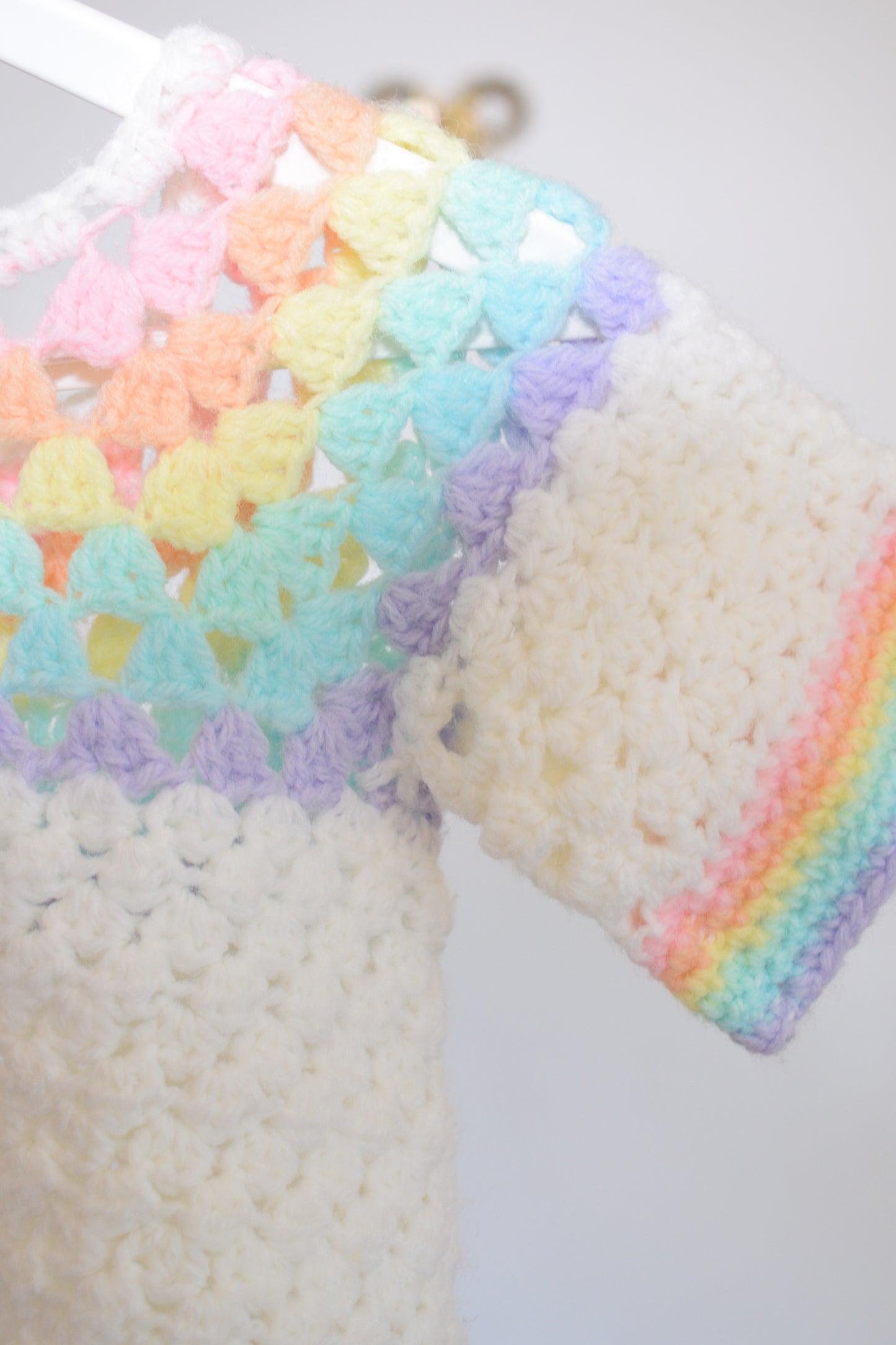 vintage hand-knit booties and shawl / Newborn