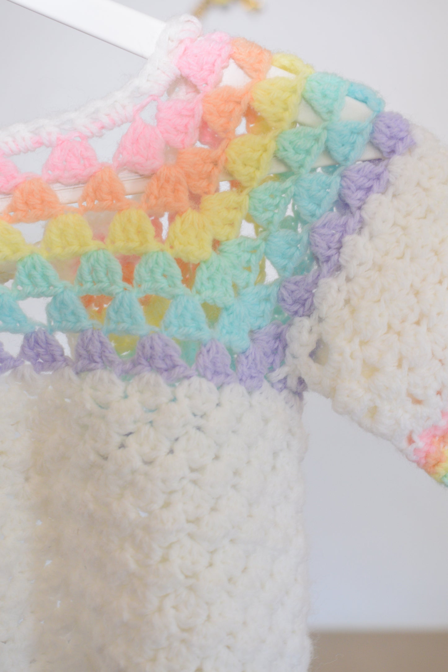 vintage hand-knit booties and shawl / Newborn