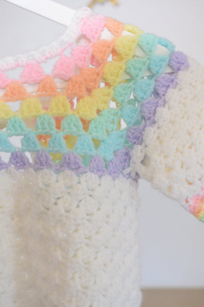 vintage hand-knit booties and shawl / Newborn