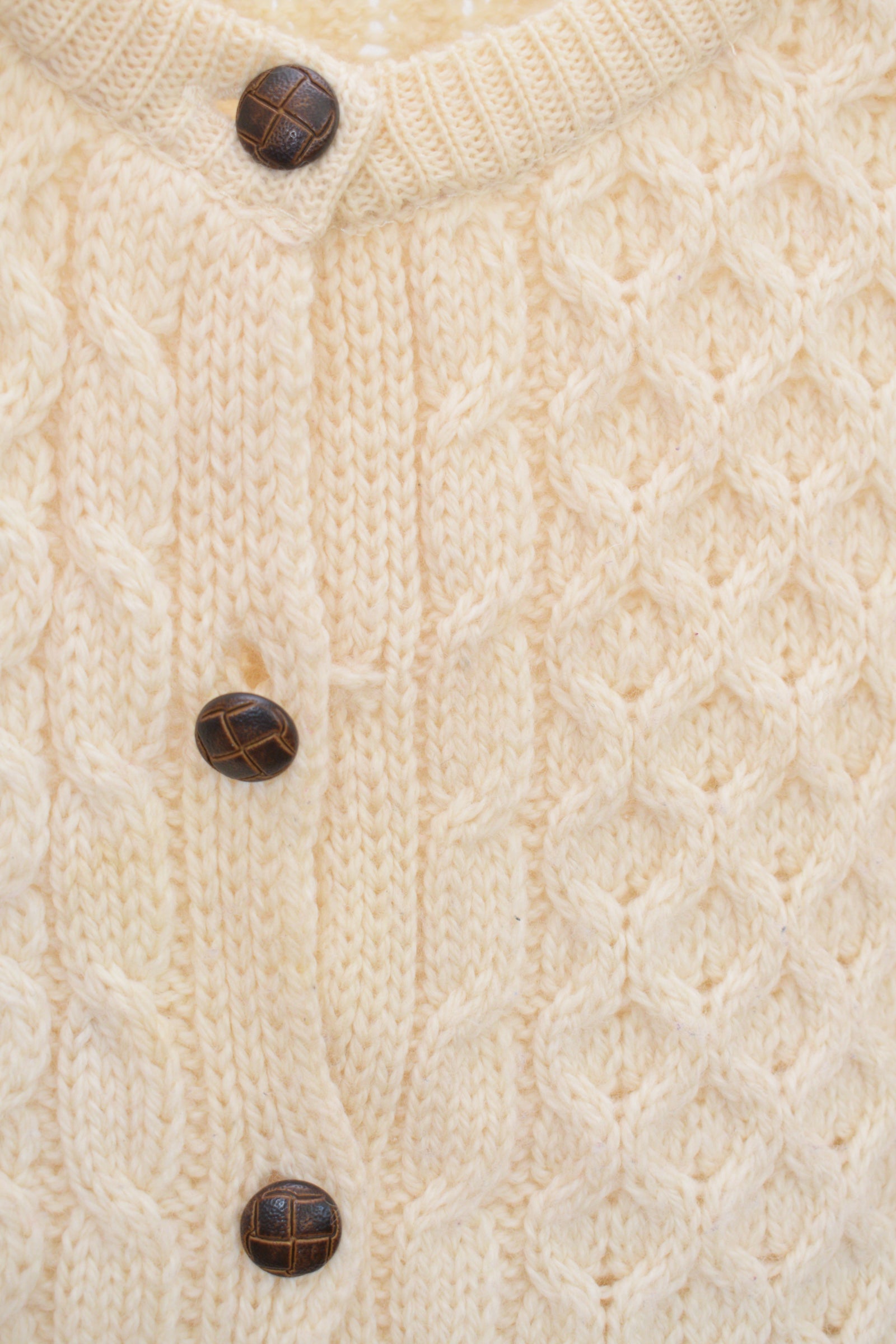 Aran Crafts Cream Cardigan Sweater / 8-11 Years