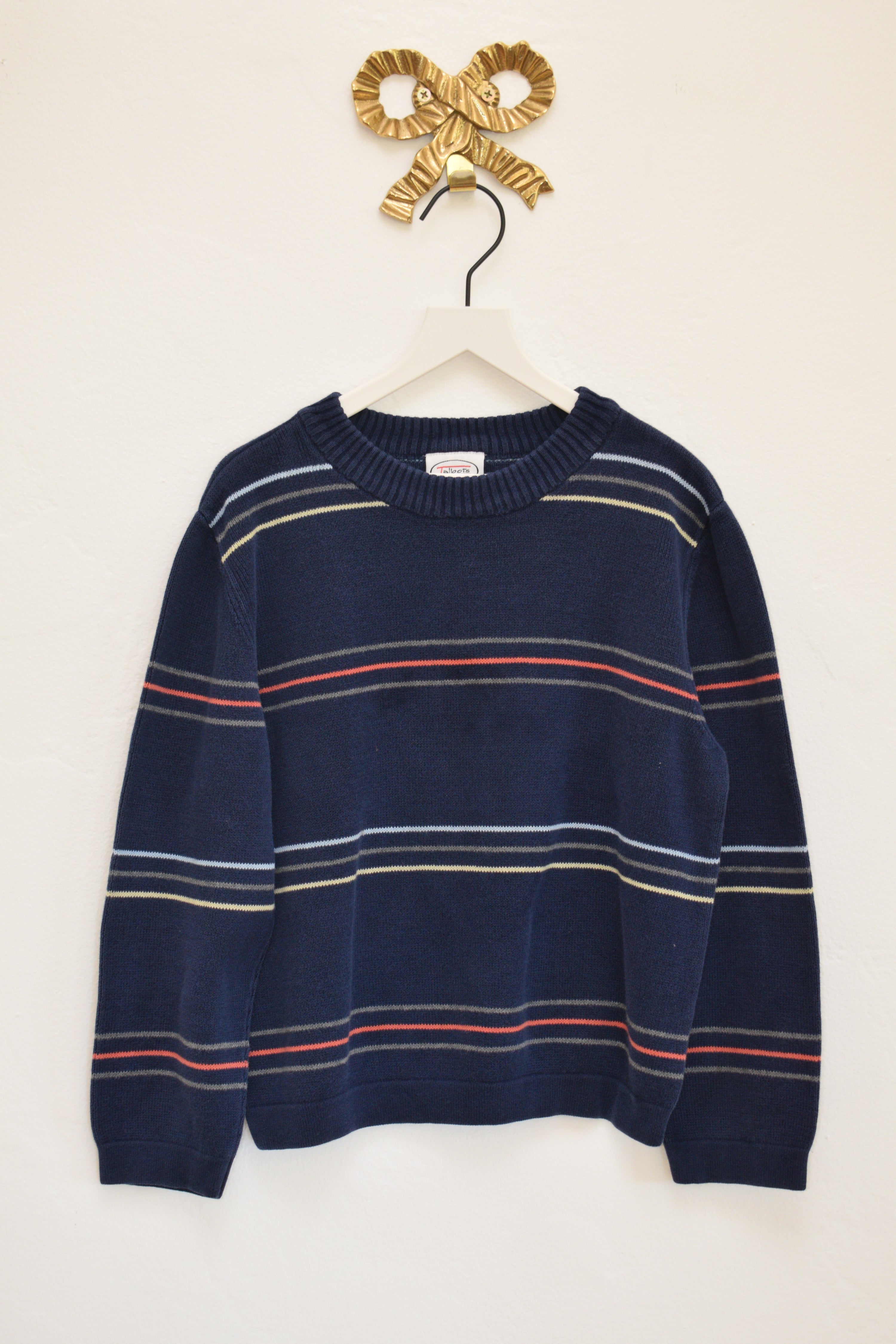 Vintage Talbots Kids Navy Stripe Sweater / 7