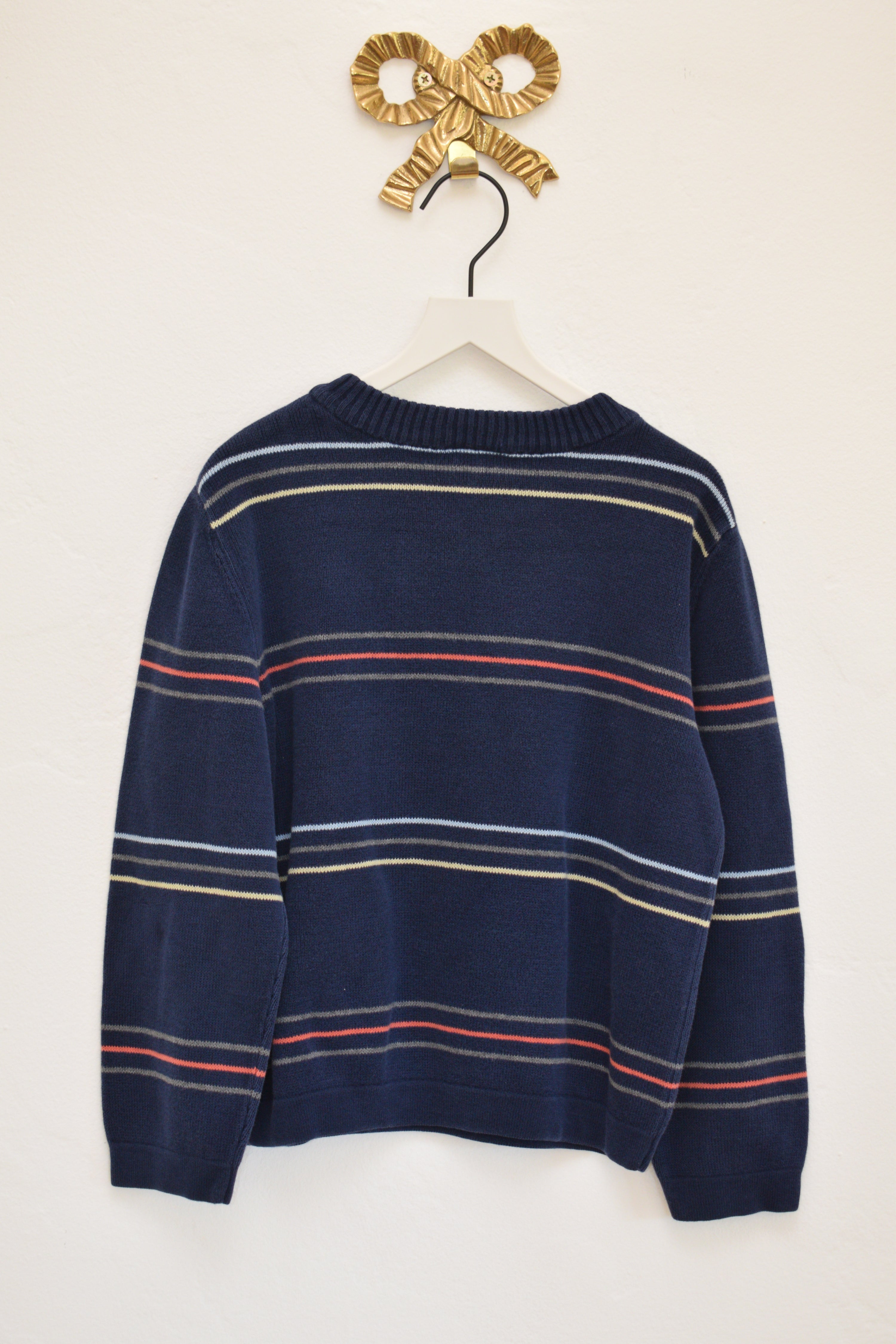 Vintage Talbots Kids Navy Stripe Sweater / 7