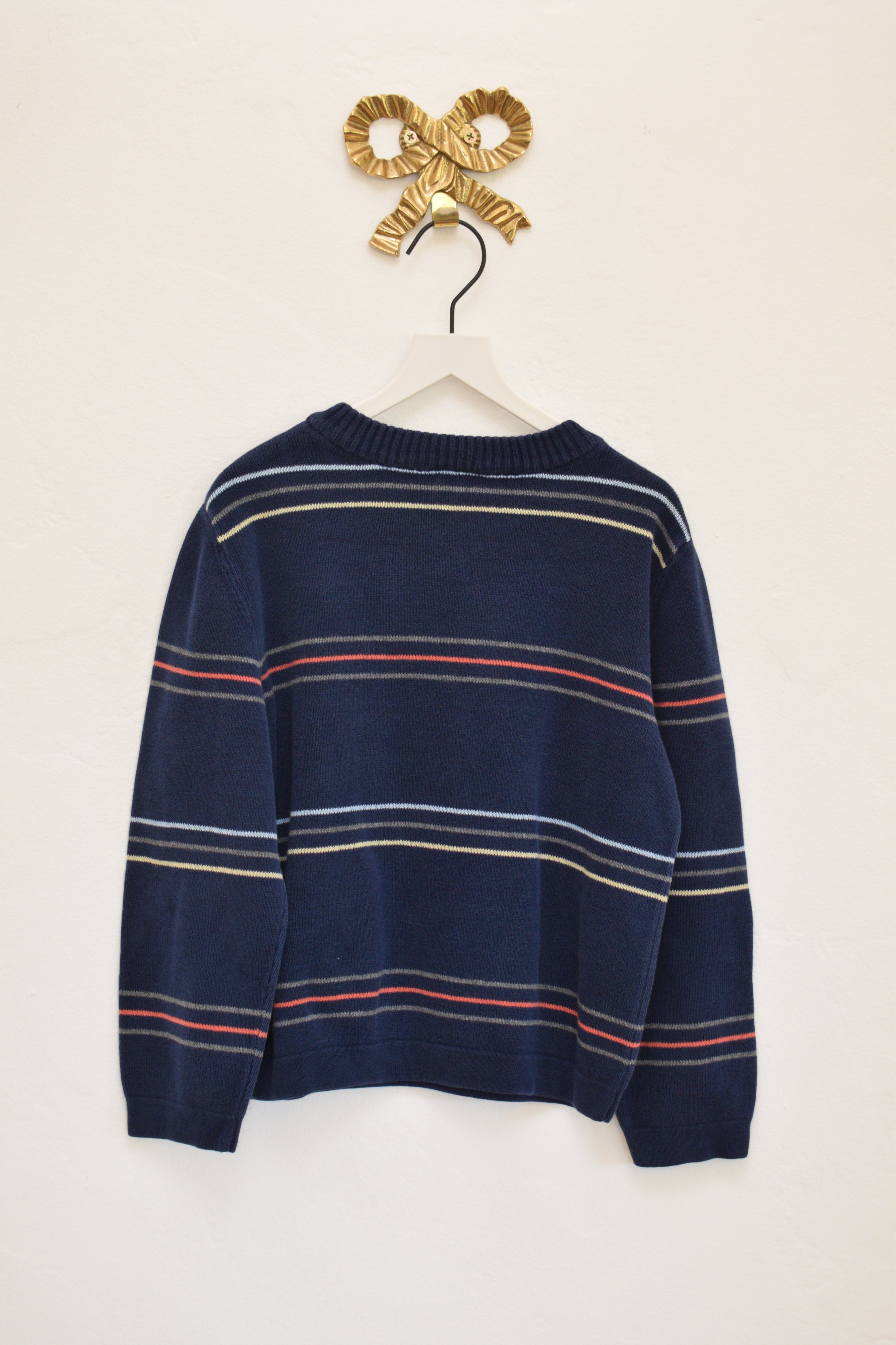 Vintage Talbots Kids Navy Stripe Sweater / 7