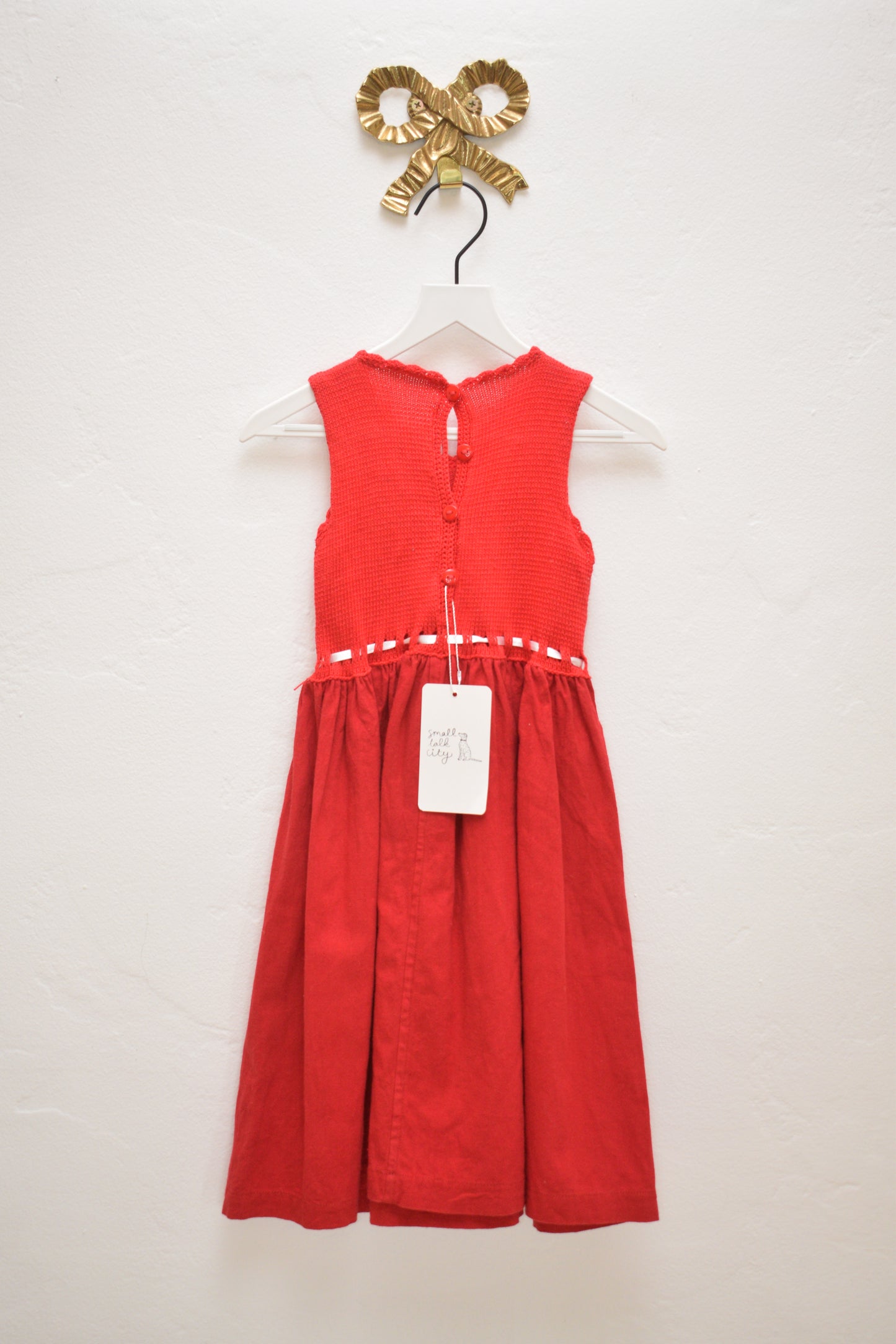 Vintage Red Knit Tulip Dress / 4