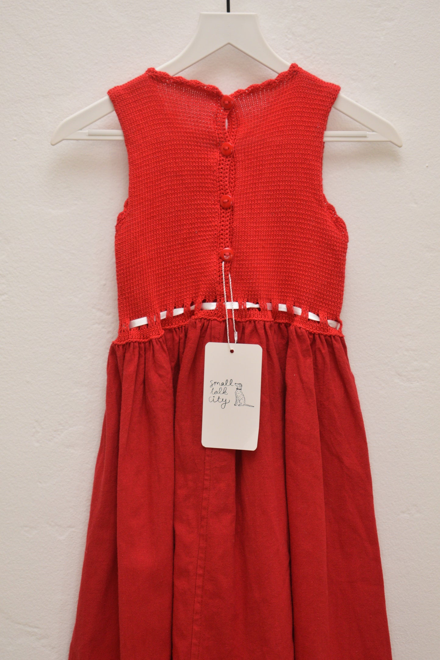 Vintage Red Knit Tulip Dress / 4