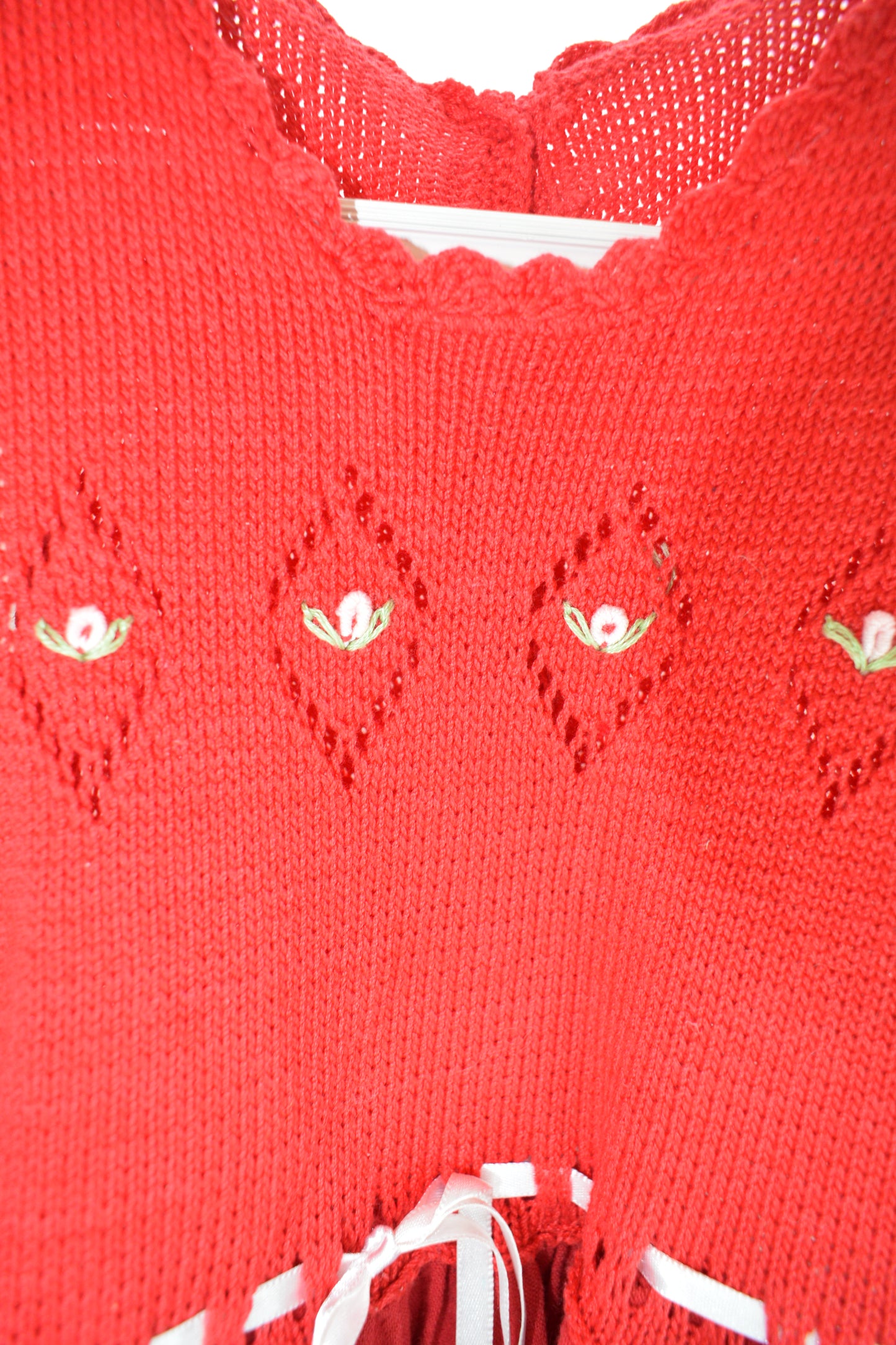Vintage Red Knit Tulip Dress / 4
