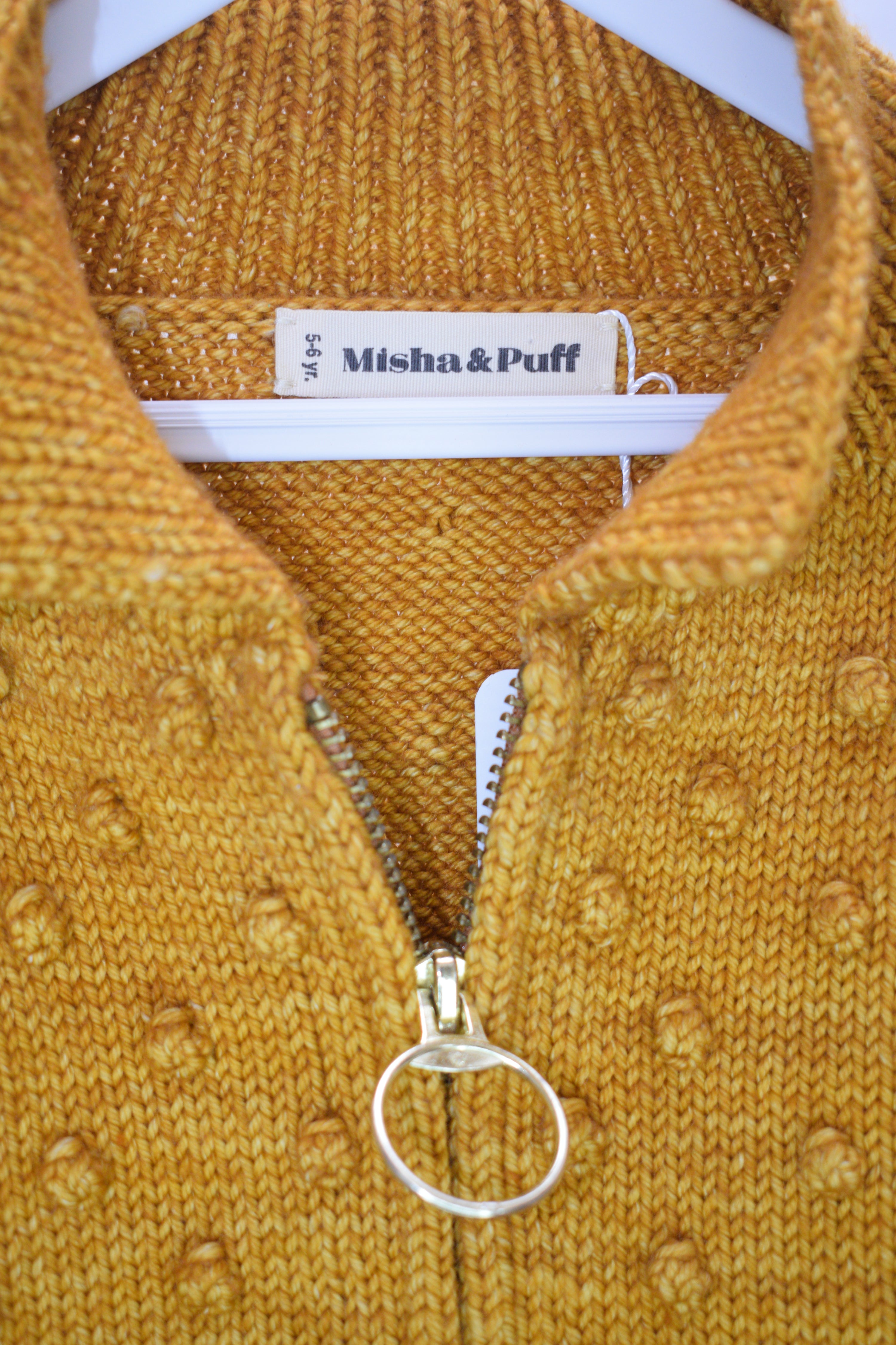Misha & Puff Popcorn Zip Cardigan / 5–6 Years