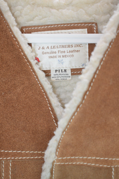 vintage J&A Leathers Inc. Lined Vest / 4-5