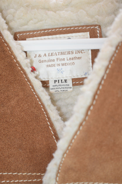 vintage J&A Leathers Inc. Lined Vest / 4-5
