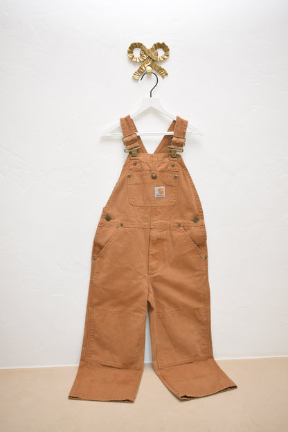 Carhartt Boys Loose Fit Duck Bib Brown Overalls / 5T