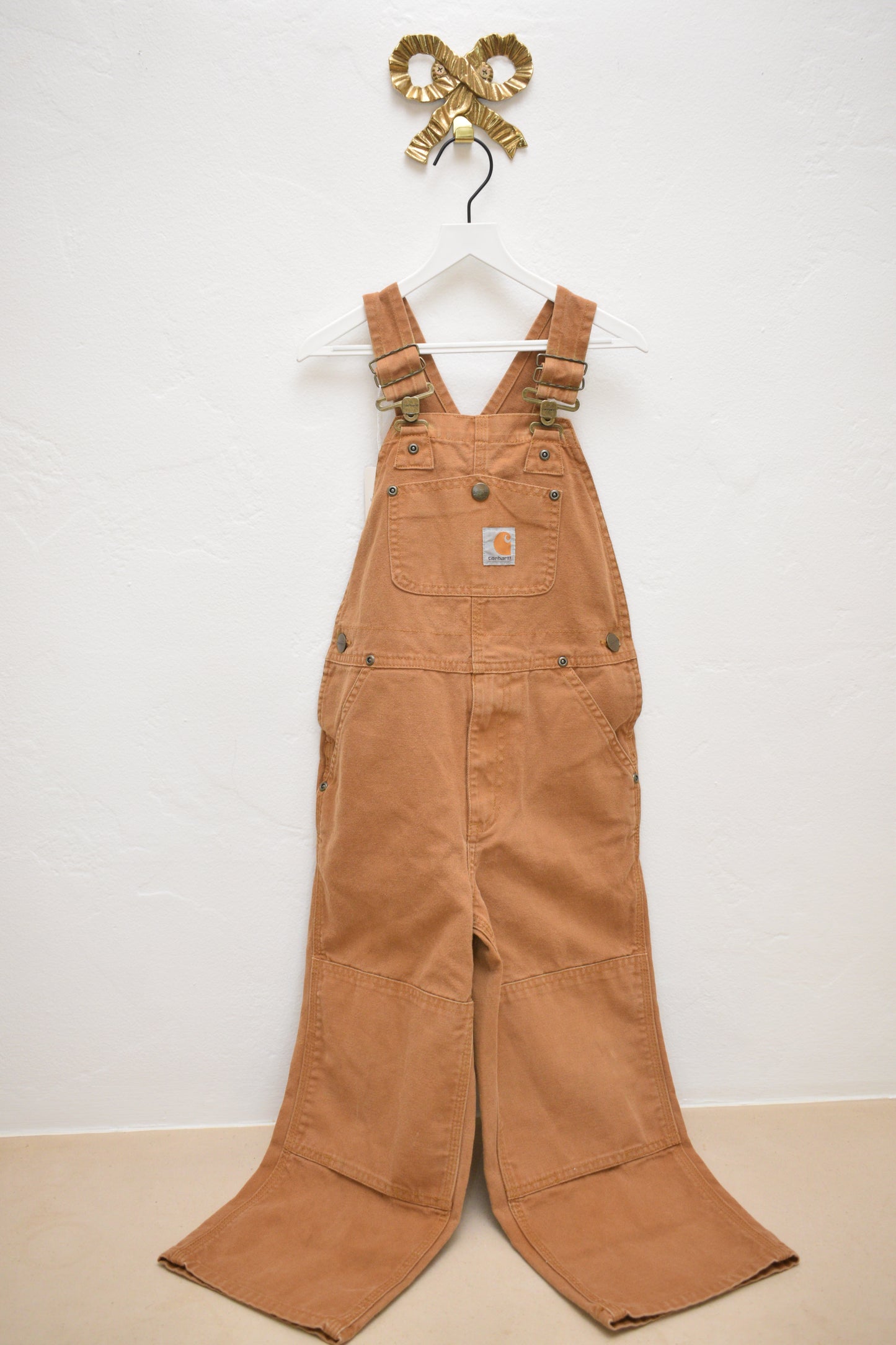 Carhartt Boys Loose Fit Duck Bib Brown Overalls / 5T