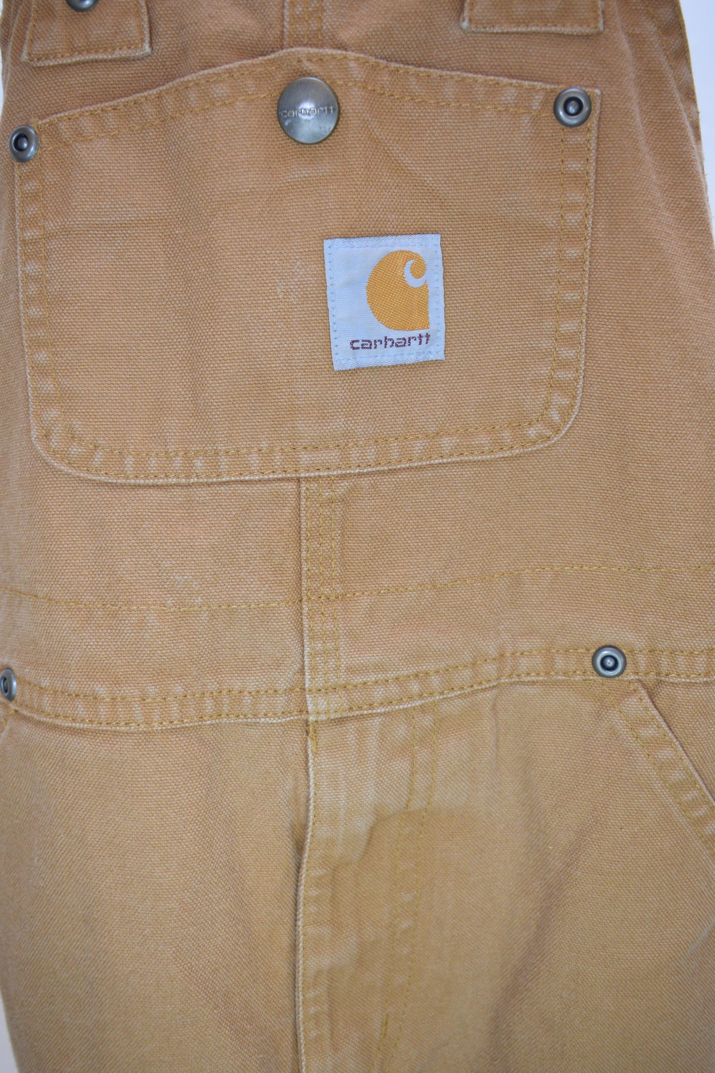 Carhartt Boys Loose Fit Duck Bib Brown Overalls / 5T