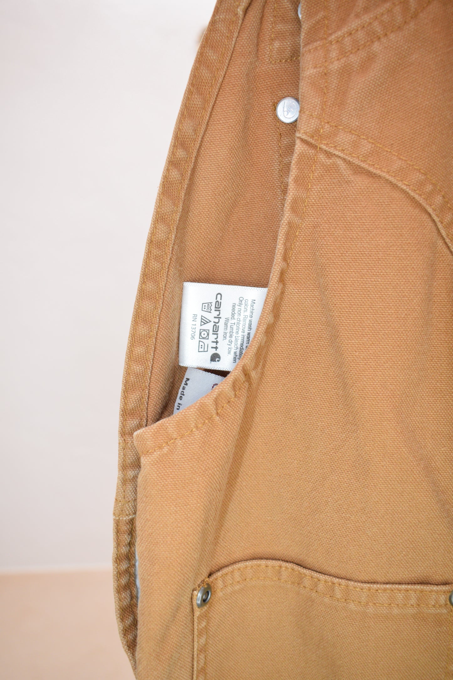 Carhartt Boys Loose Fit Duck Bib Brown Overalls / 5T