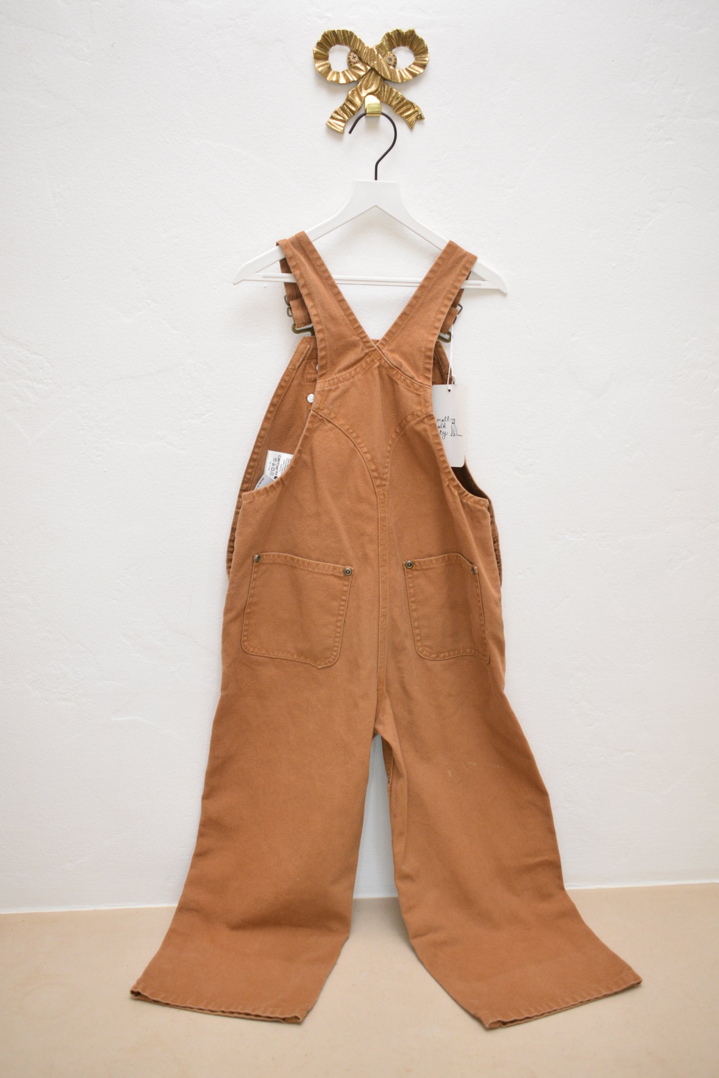 Carhartt Boys Loose Fit Duck Bib Brown Overalls / 5T