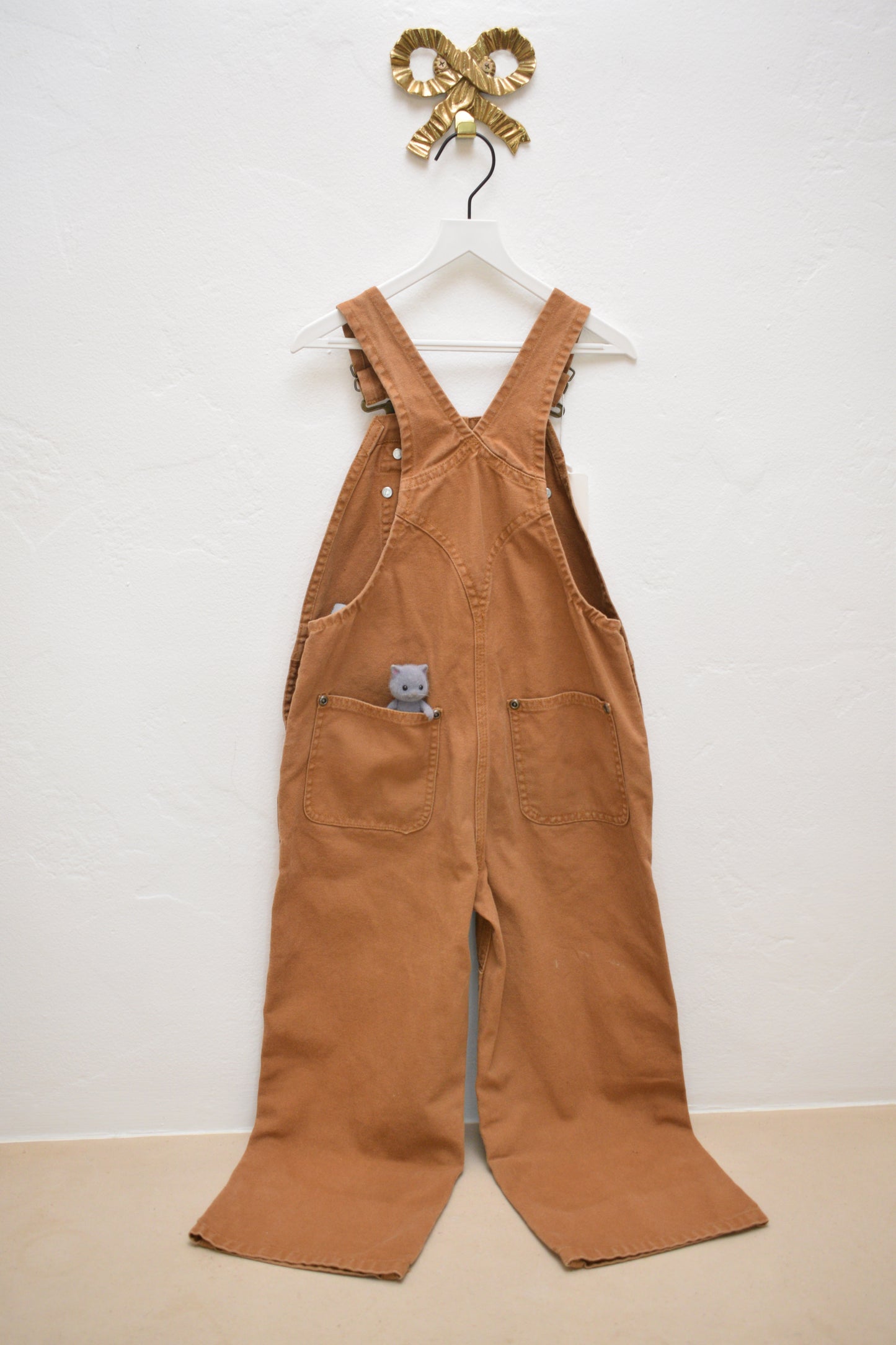 Carhartt Boys Loose Fit Duck Bib Brown Overalls / 5T