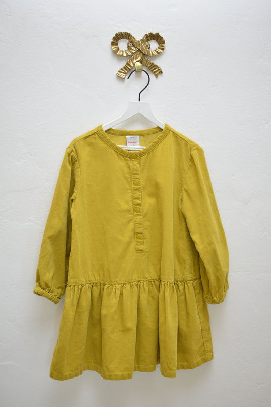 Hanna Andersson Corduroy Ruffle Dress / 4 (100 cm)