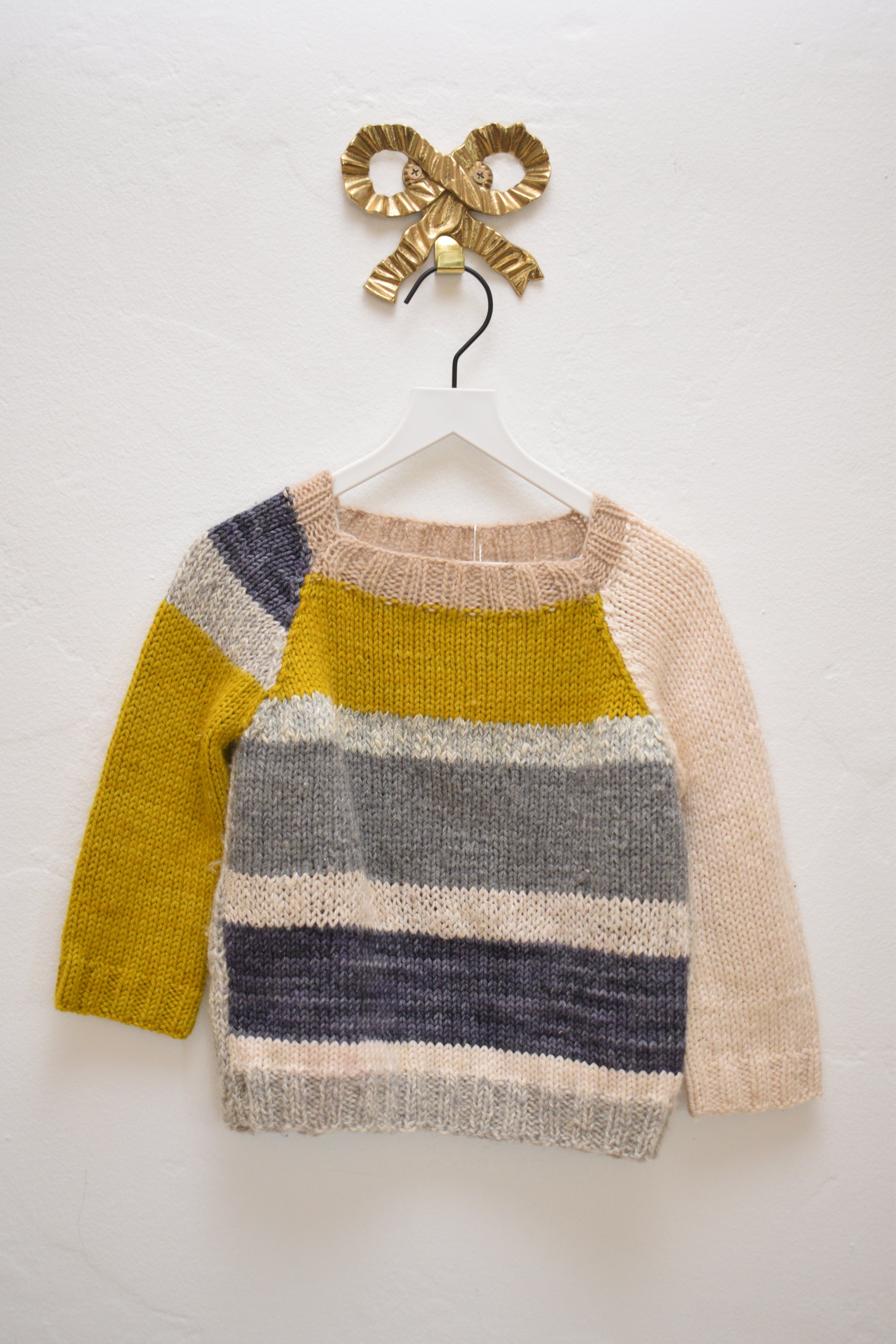 ASA Knit Mustard Grays Sweater / 2-3 Years