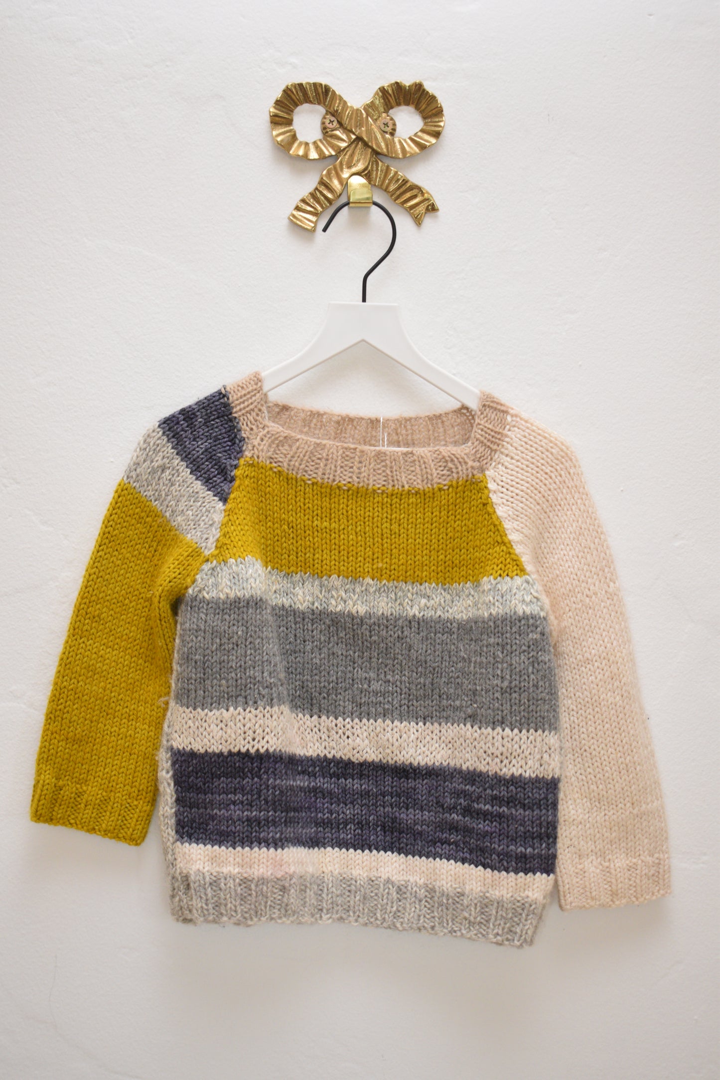 ASA Knit Mustard Grays Sweater / 2-3 Years