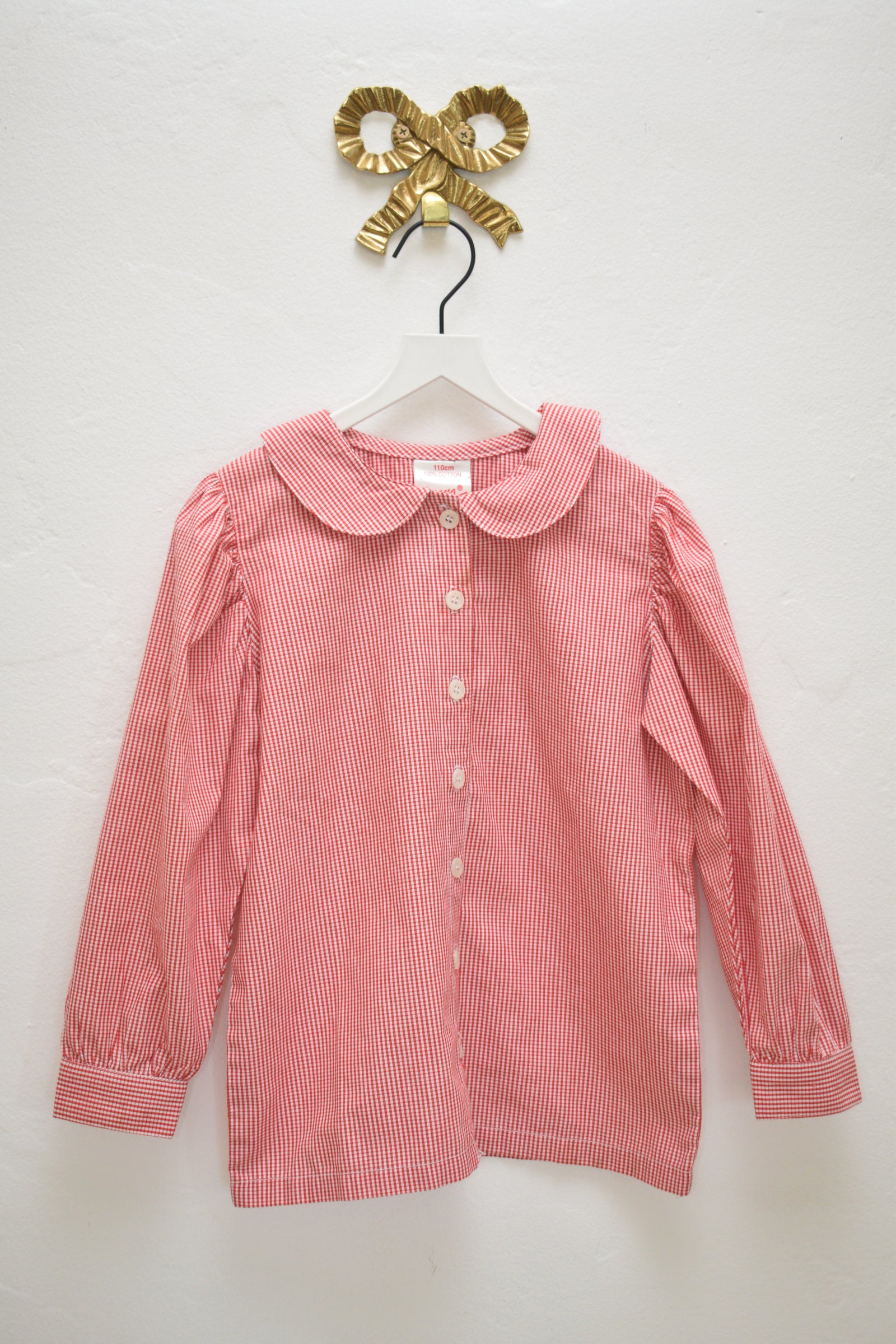 Hanna Andersson Red Gingham Blouse / 4-5