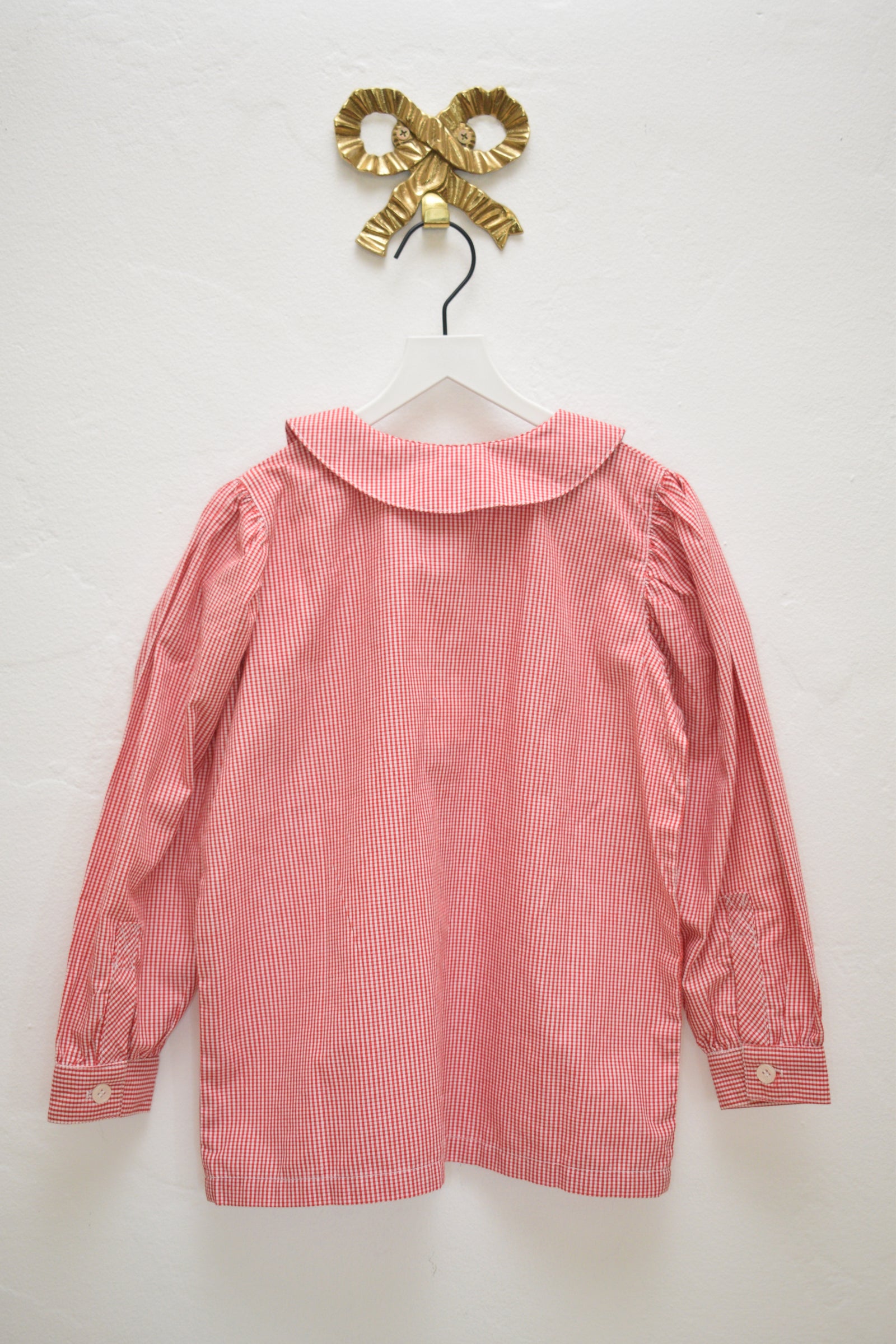 Hanna Andersson Red Gingham Blouse / 4-5