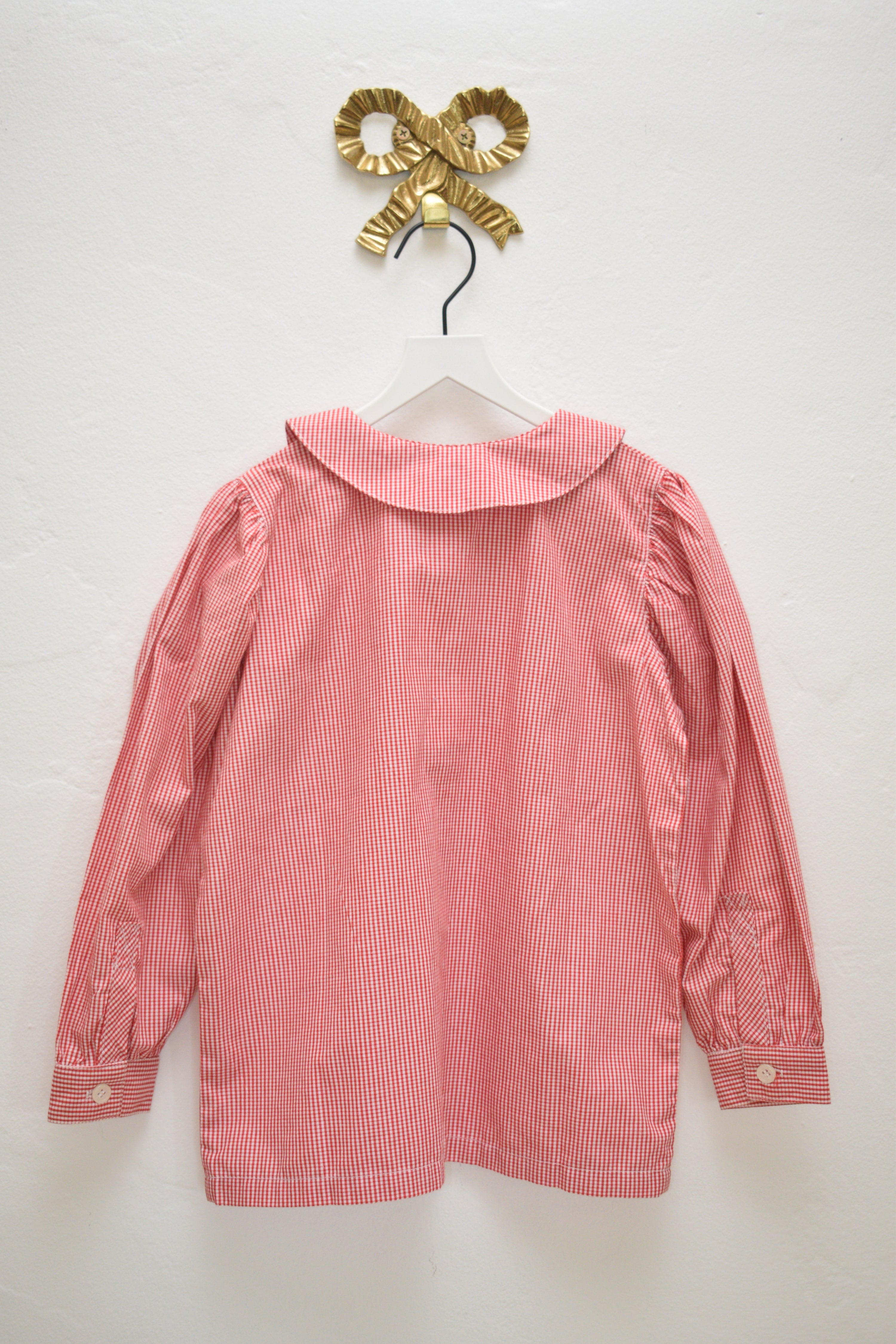 Hanna Andersson Red Gingham Blouse / 4-5
