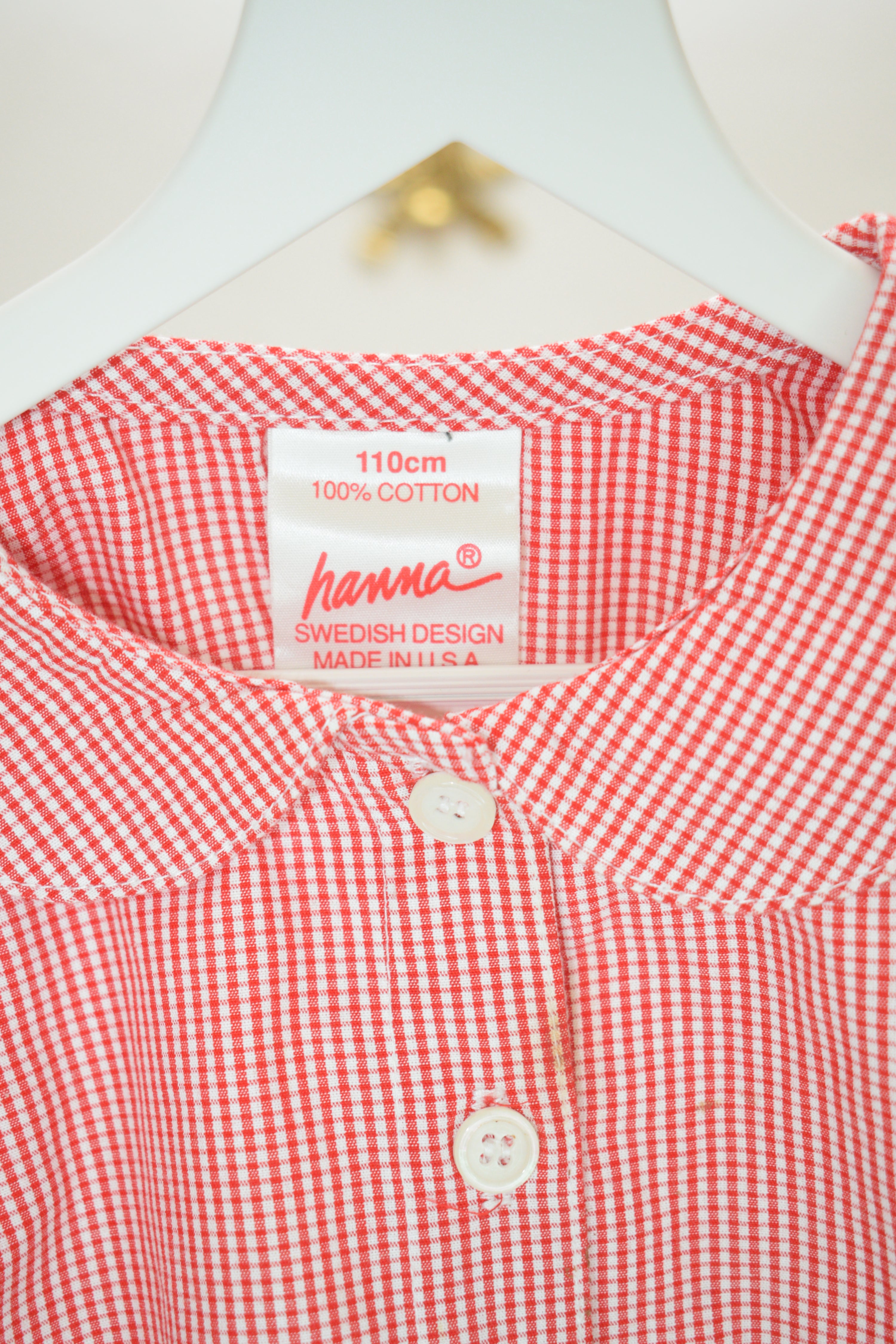 Hanna Andersson Red Gingham Blouse / 4-5