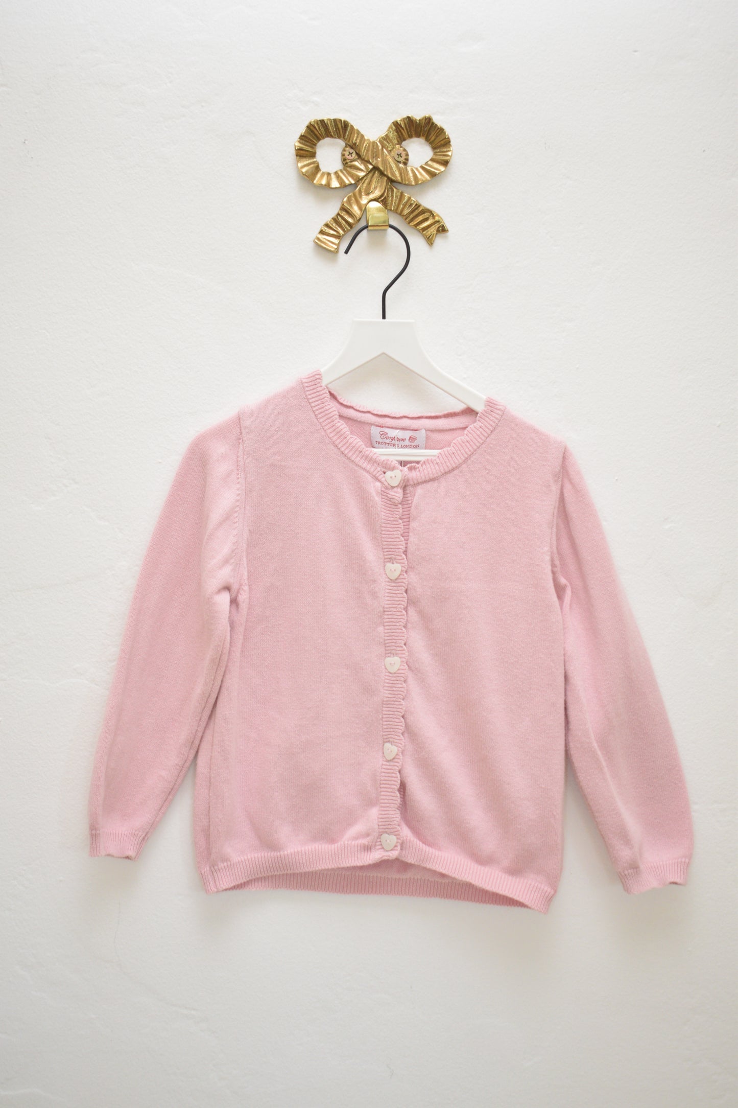 Trotters London Pink Cardigan / 4