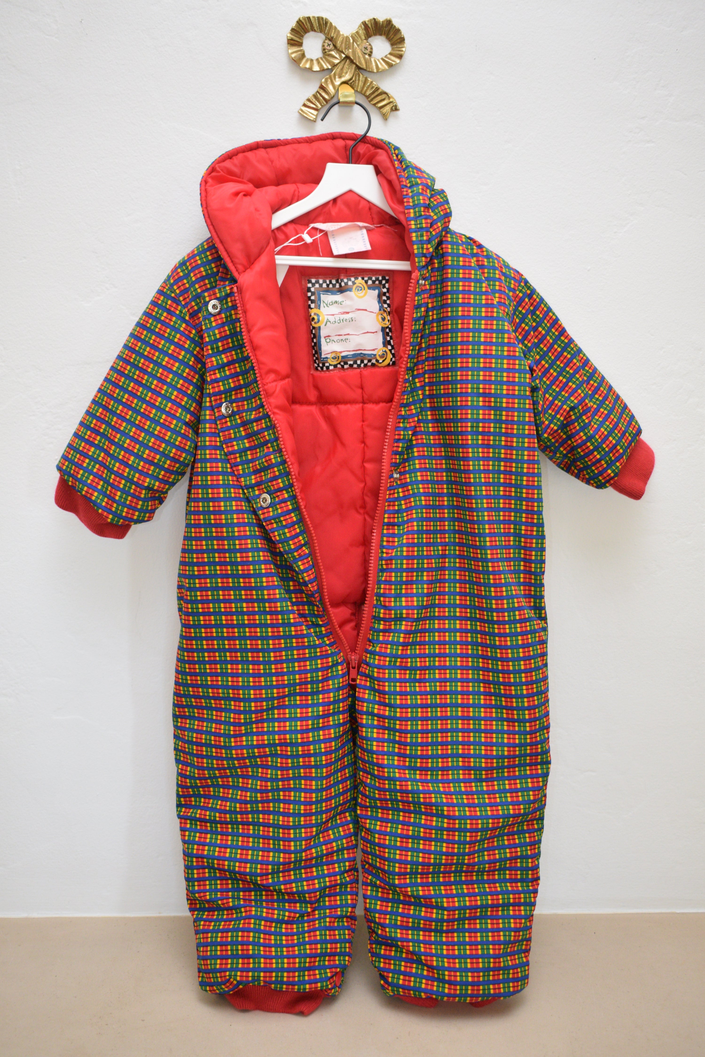 vintage Hanna Andersson Color Block Snow Suit / 2-3 Years
