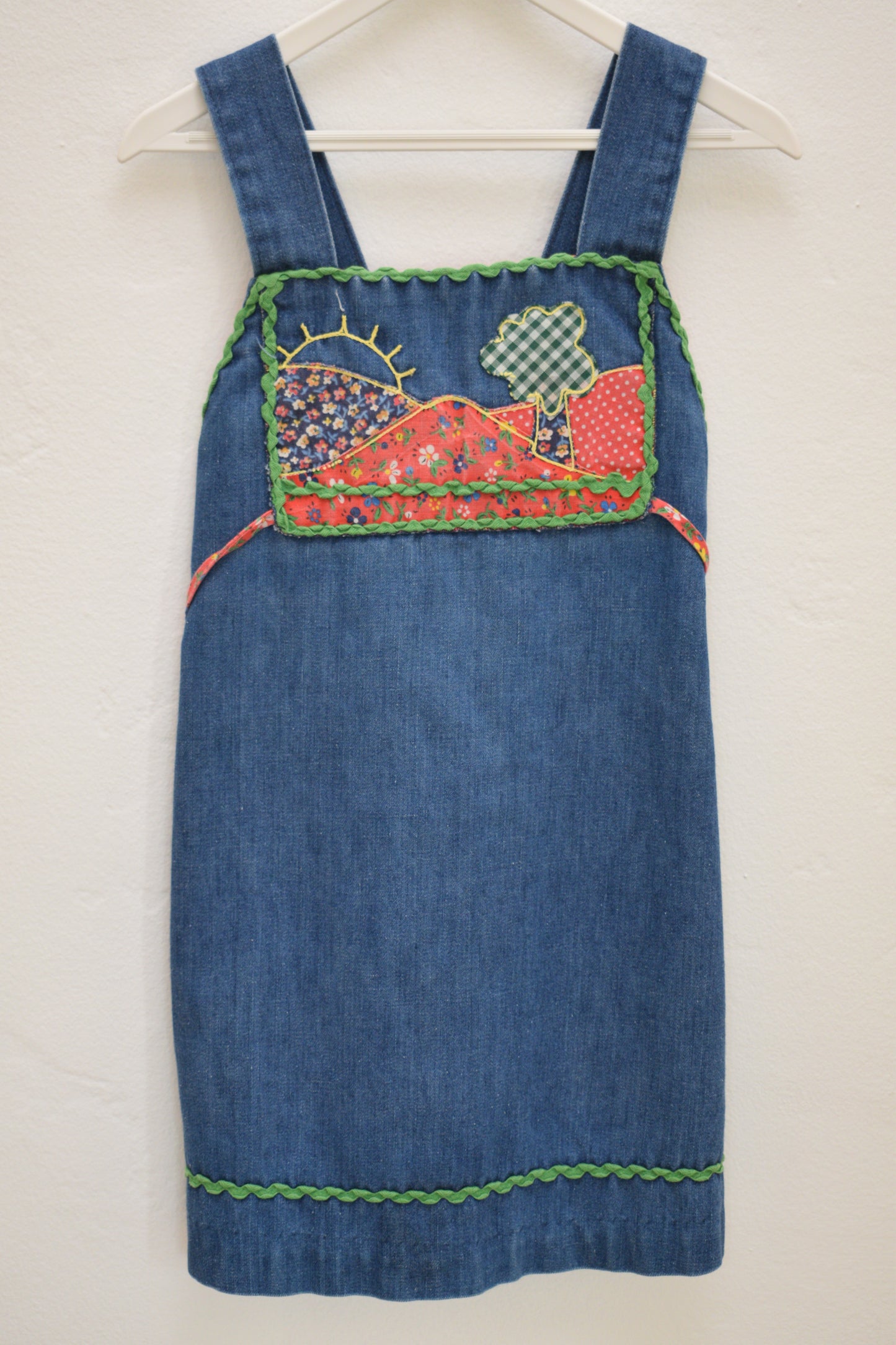 Vintage Rosebud Duds Calico-Yoke Denim Dress / 5