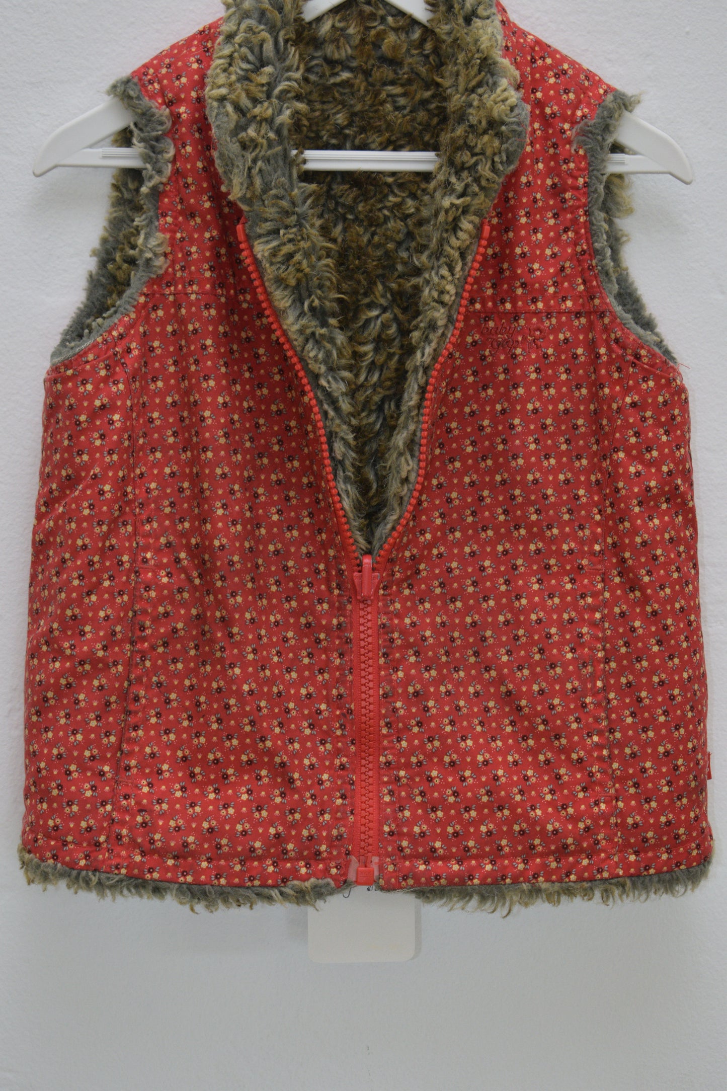 Gap Reversible Fur and Flower Vest / 2 Years
