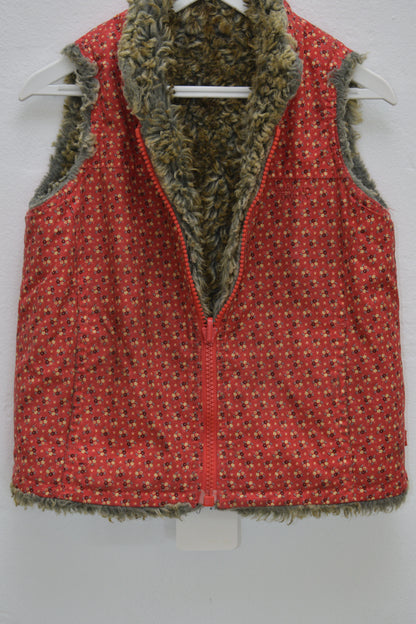 Gap Reversible Fur and Flower Vest / 2 Years