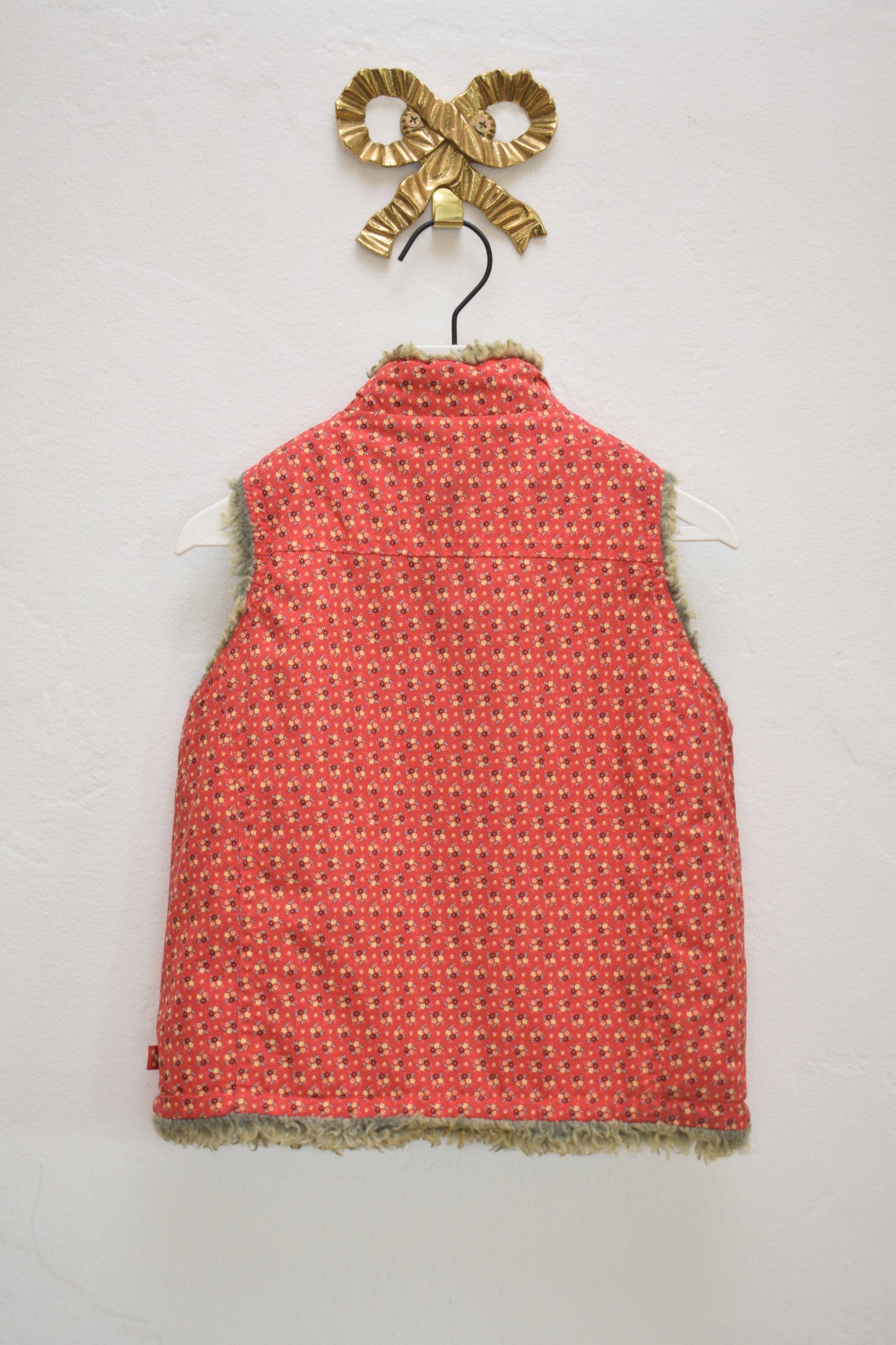 Gap Reversible Fur and Flower Vest / 2 Years