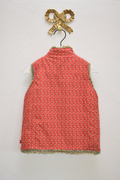 Gap Reversible Fur and Flower Vest / 2 Years