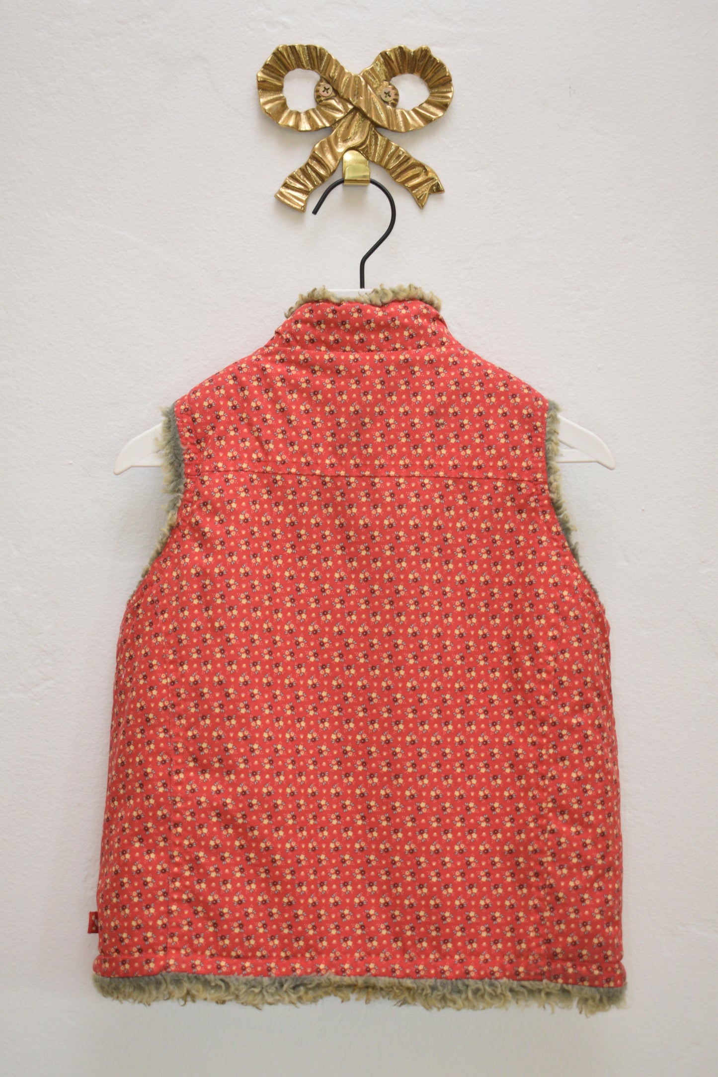 Gap Reversible Fur and Flower Vest / 2 Years