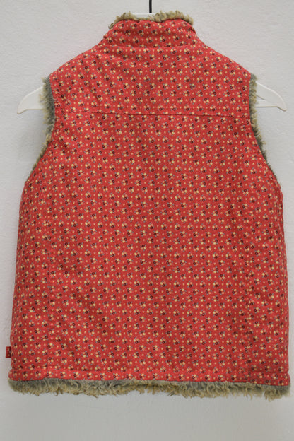 Gap Reversible Fur and Flower Vest / 2 Years