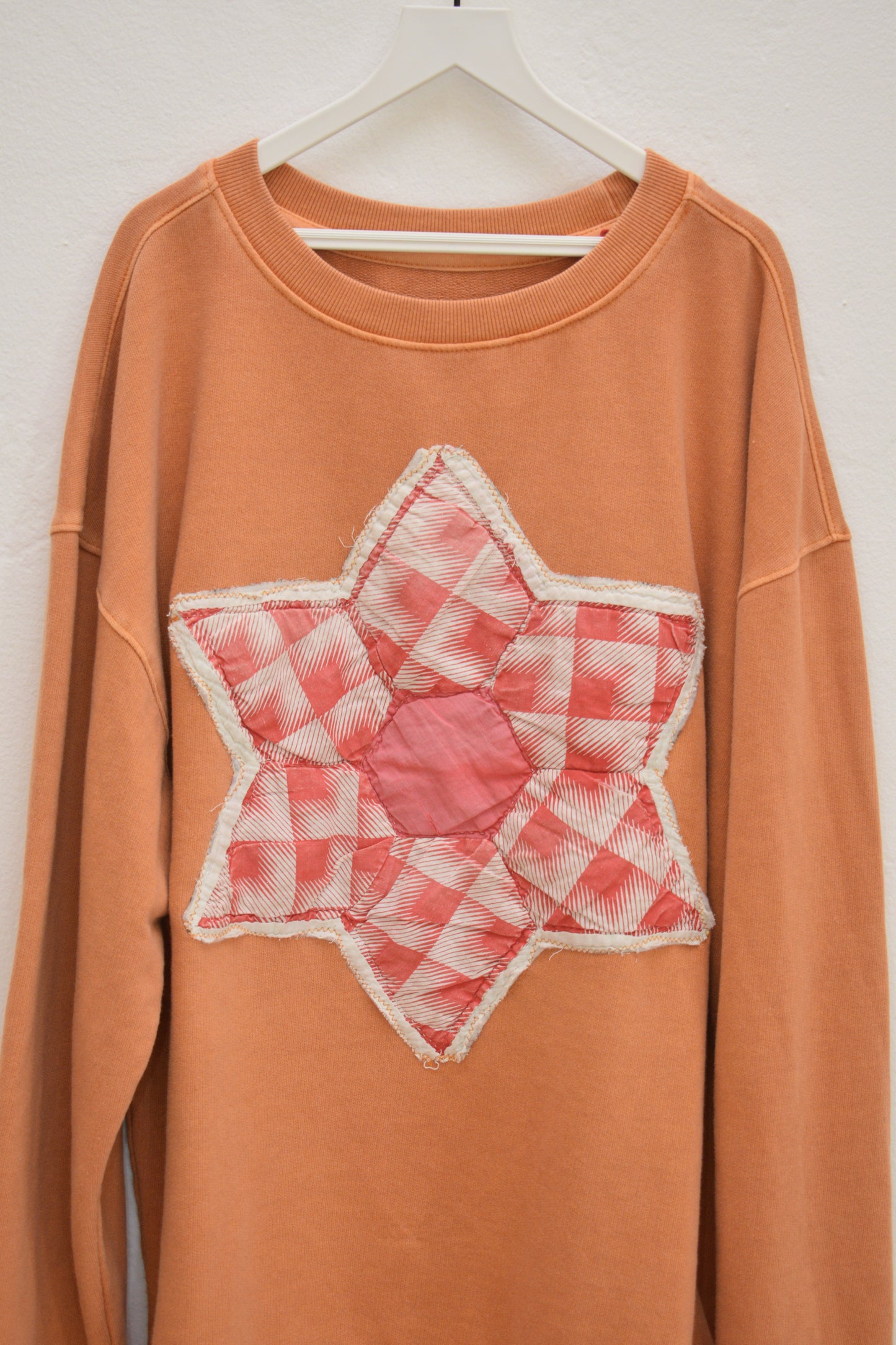 ASA Orange Quilted 6 Pointed Star Sweatshirt / 10-12