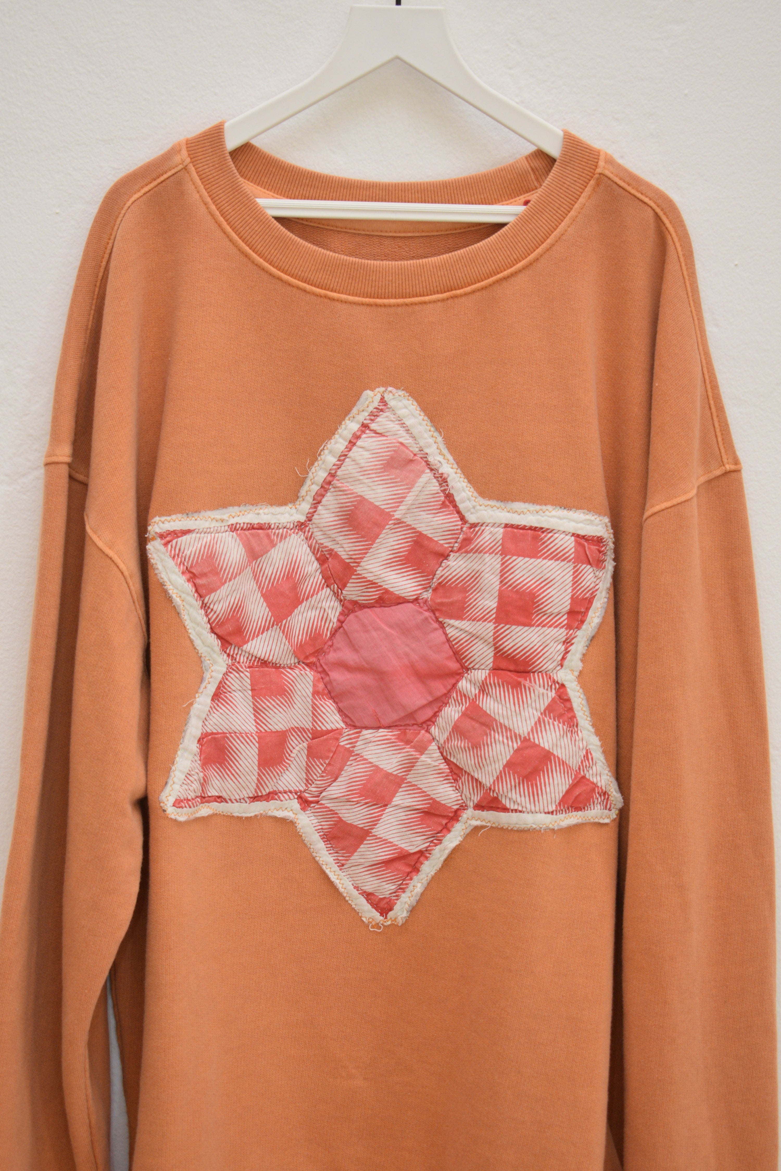 ASA Orange Quilted 6 Pointed Star Sweatshirt / 10-12