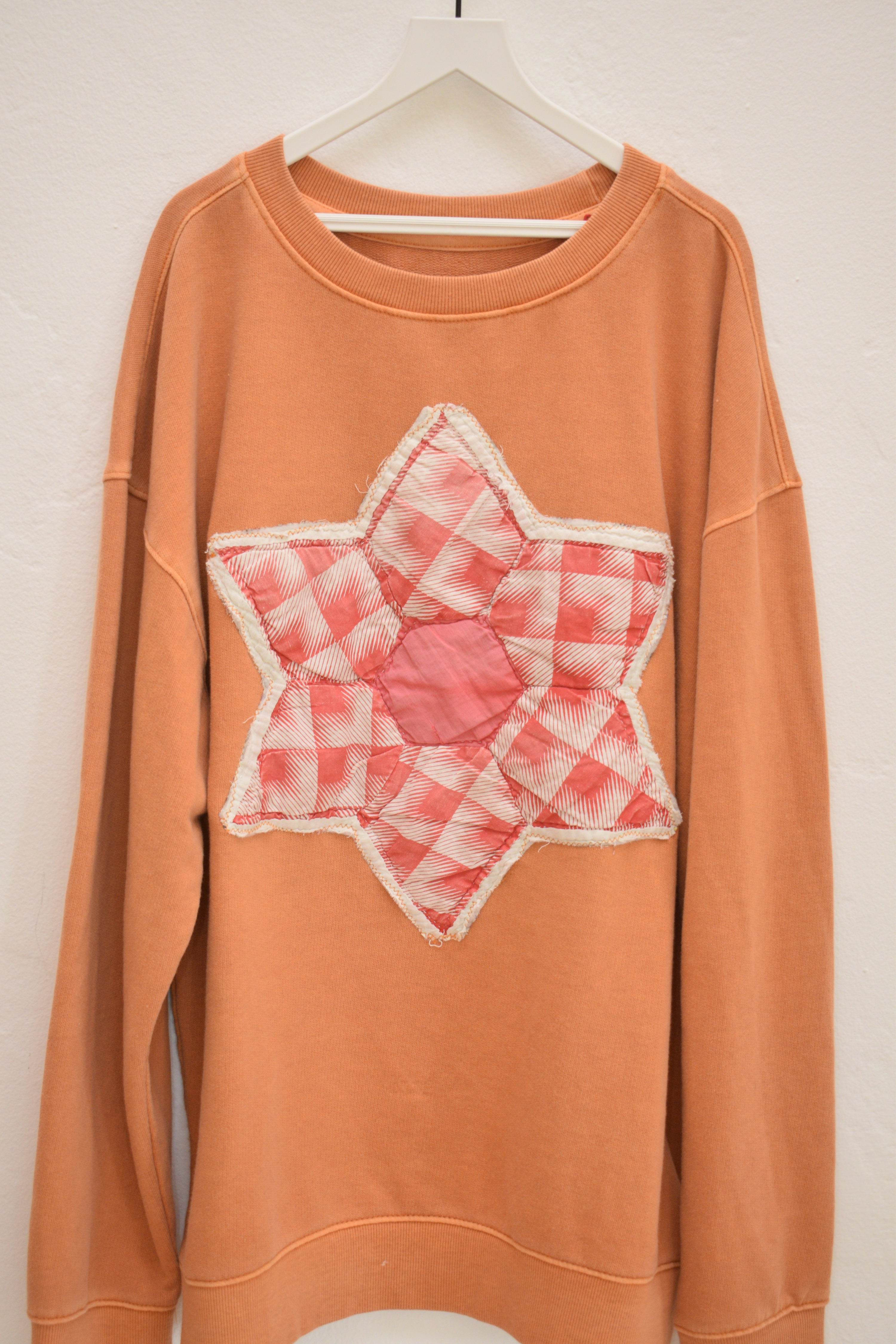 ASA Orange Quilted 6 Pointed Star Sweatshirt / 10-12
