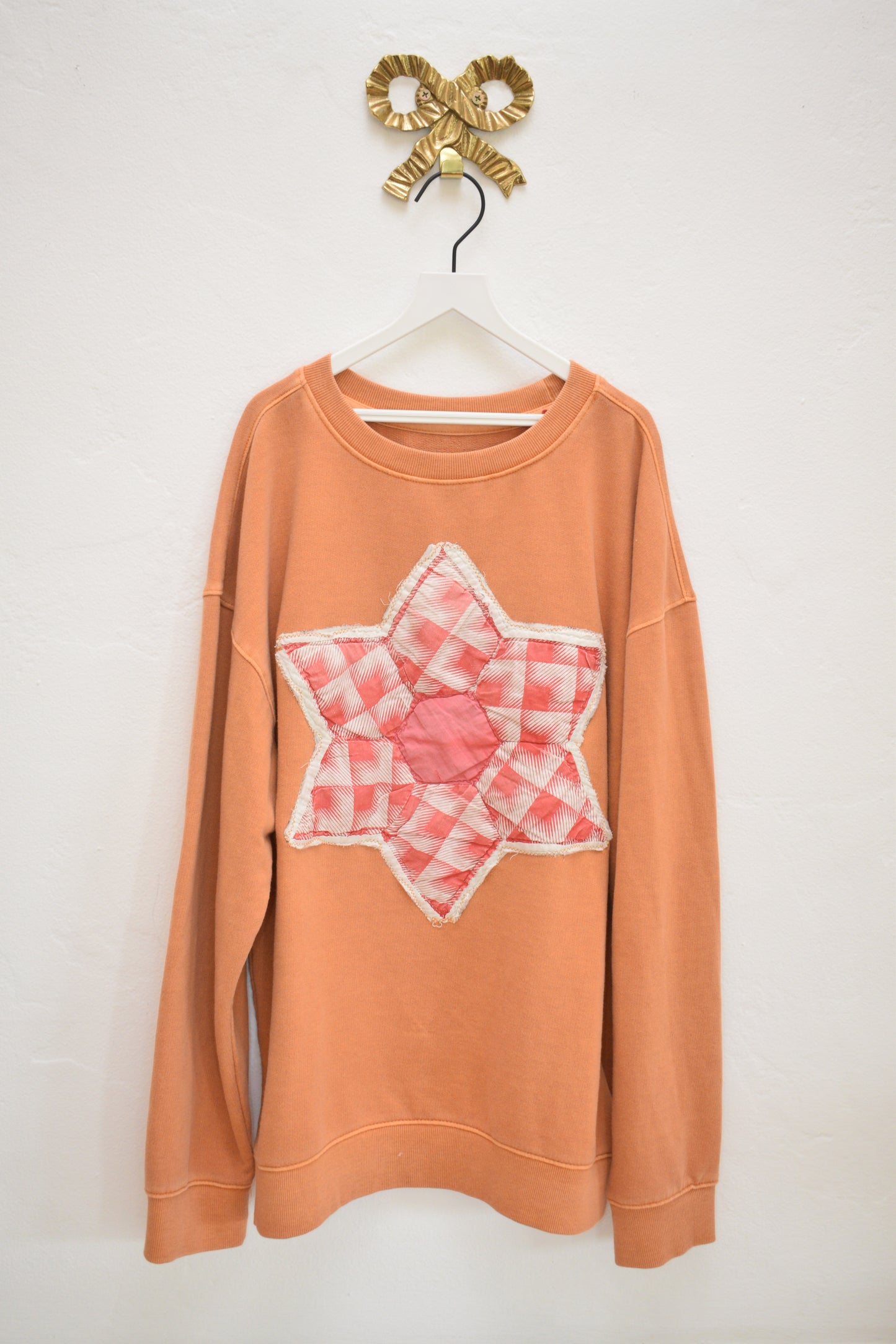 ASA Orange Quilted 6 Pointed Star Sweatshirt / 10-12