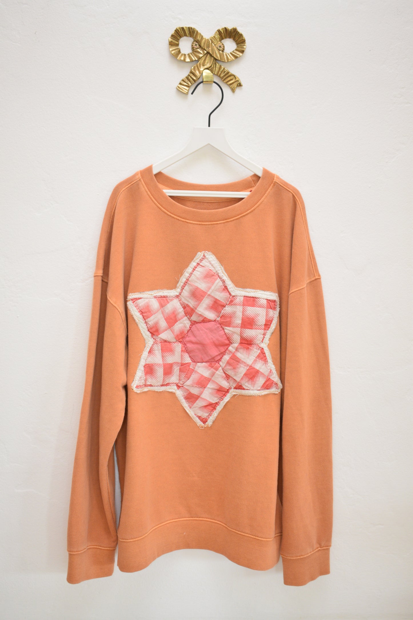 ASA Orange Quilted 6 Pointed Star Sweatshirt / 10-12