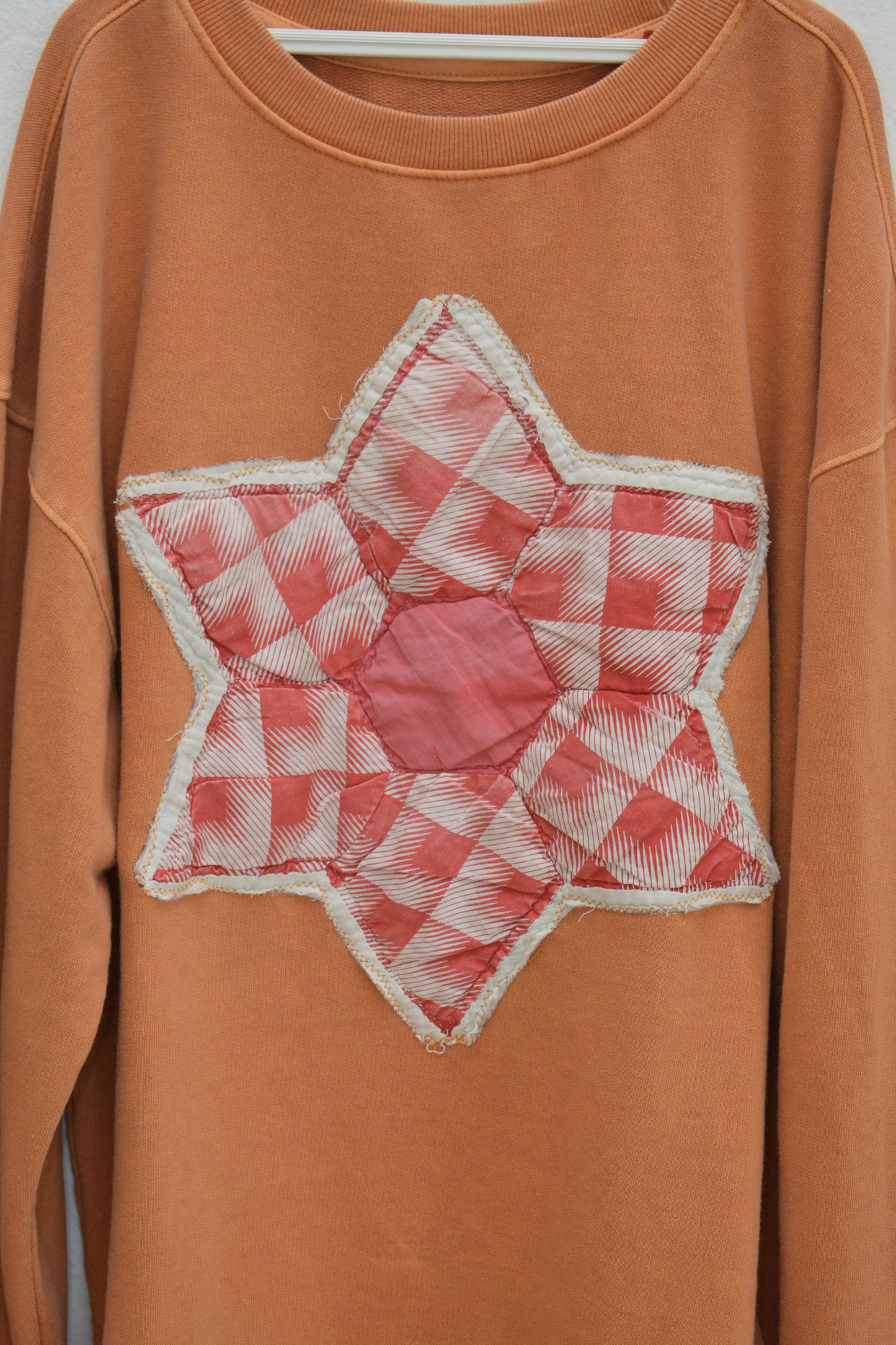 ASA Orange Quilted 6 Pointed Star Sweatshirt / 10-12