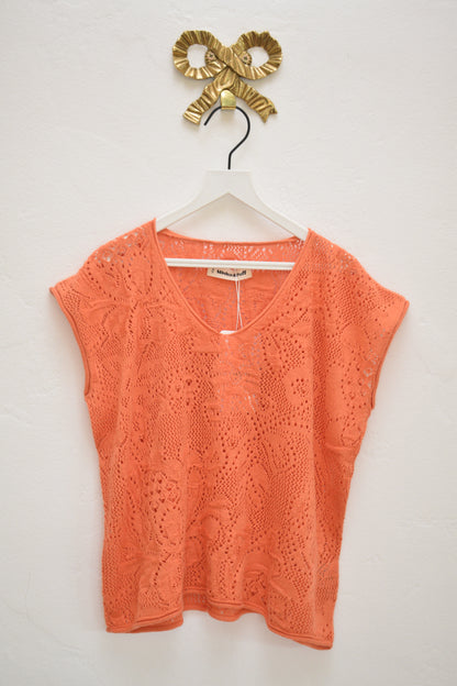 Misha & Puff Orange Knit Sweater / 8-9 Years