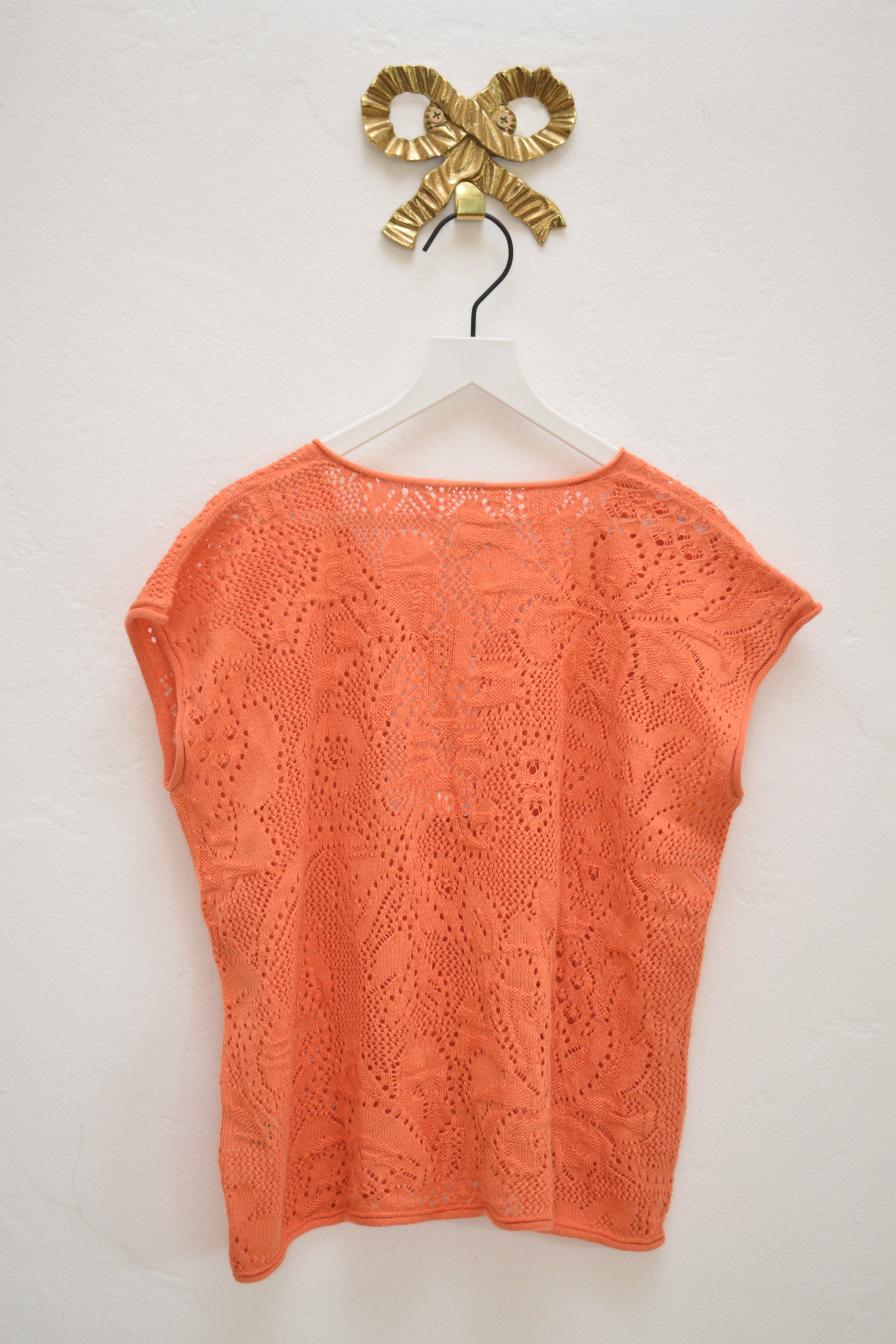 Misha & Puff Orange Knit Sweater / 8-9 Years