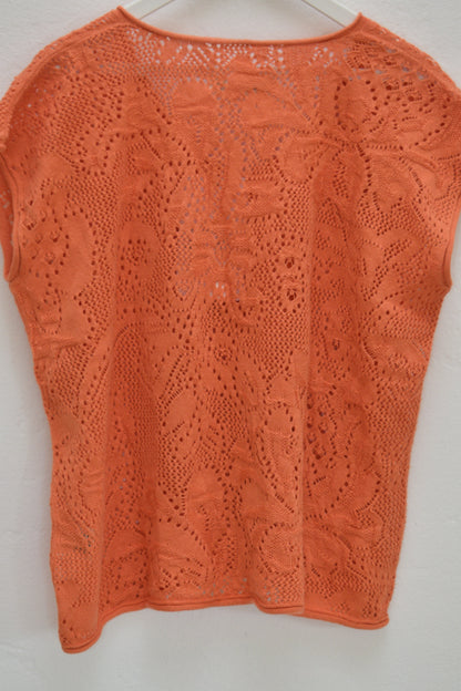 Misha & Puff Orange Knit Sweater / 8-9 Years