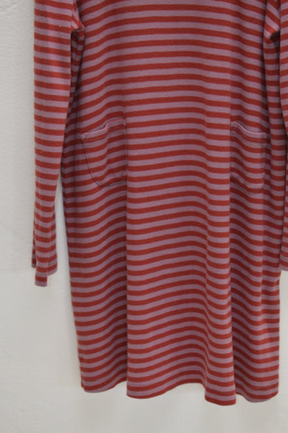 Misha & Puff Raspberry & Pink Stripe Ruffle Collar Dress / 8-9 Years